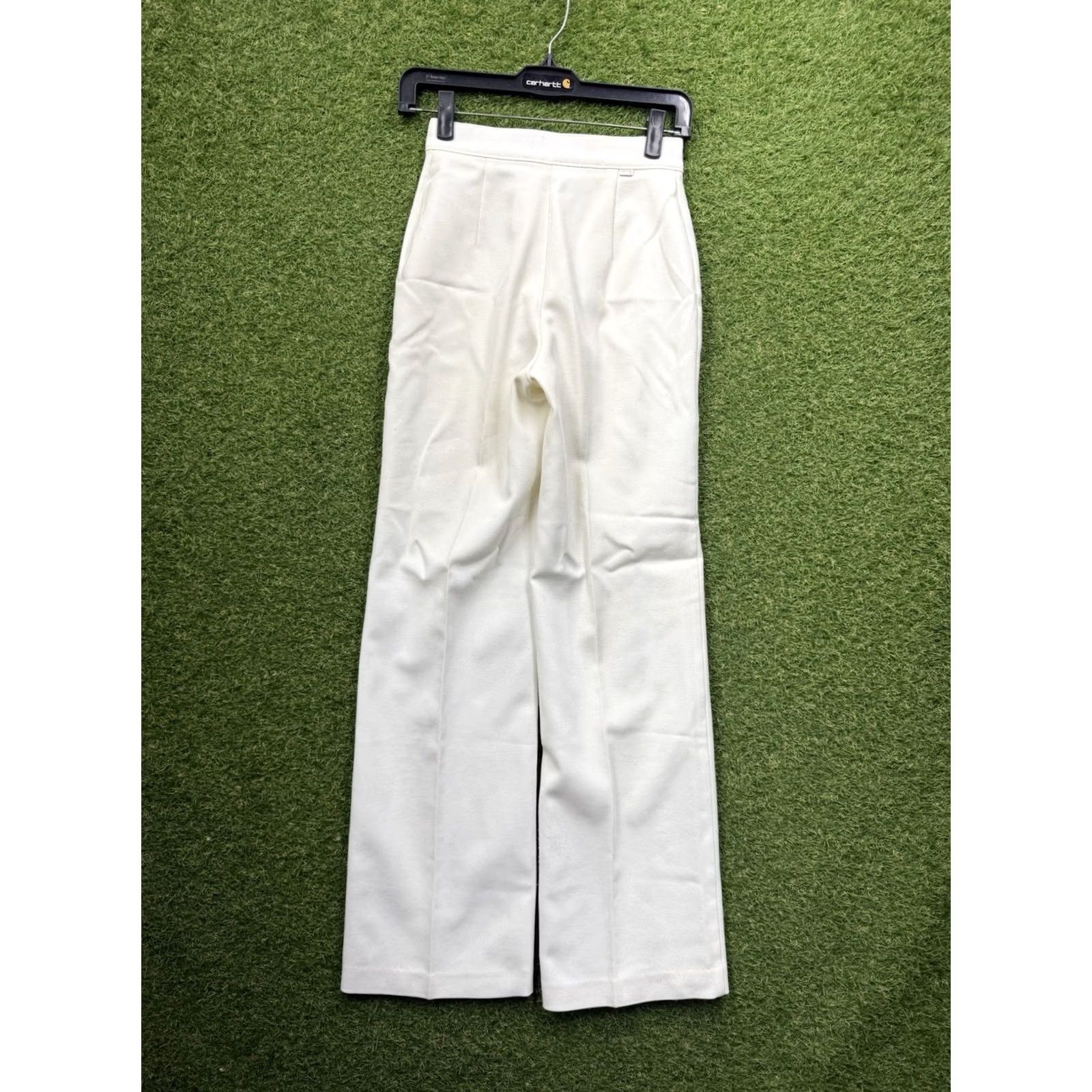 Levi's VINTAGE Levi Strauss & Co Pants Womens 6 S Wide Leg Slacks Dress Pleated 22x29 Ivory 1970s Disco Mens Womens Size 28" / US 6 / IT 42 - 2 Thumbnail