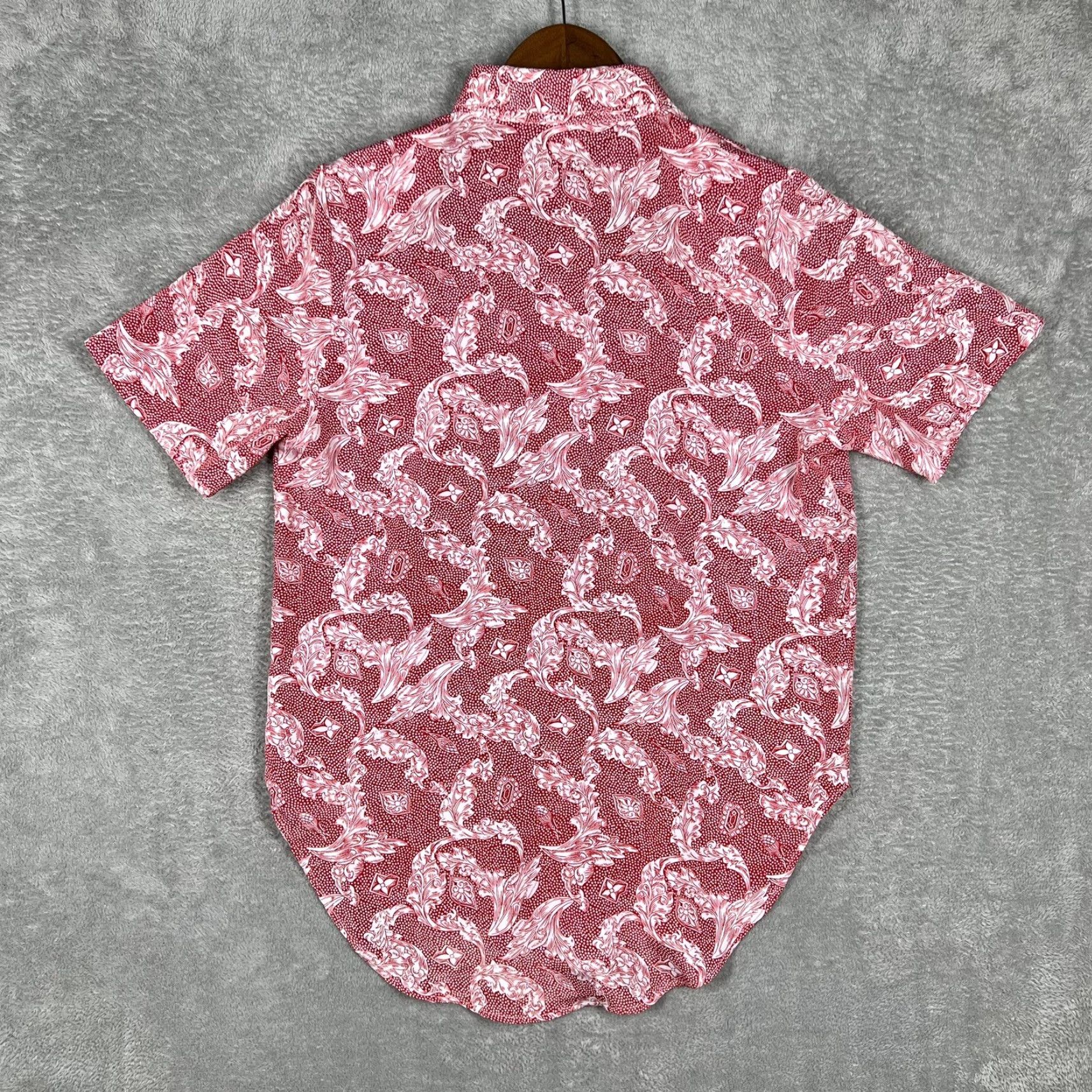 Vintage VINTAGE J.J. Greenwood Women’s Small Button Up Top Blouse Red Floral Dotted USA Shirt S Red 1970s Hippy Womens Size S / US 4 / IT 40 - 7 Thumbnail