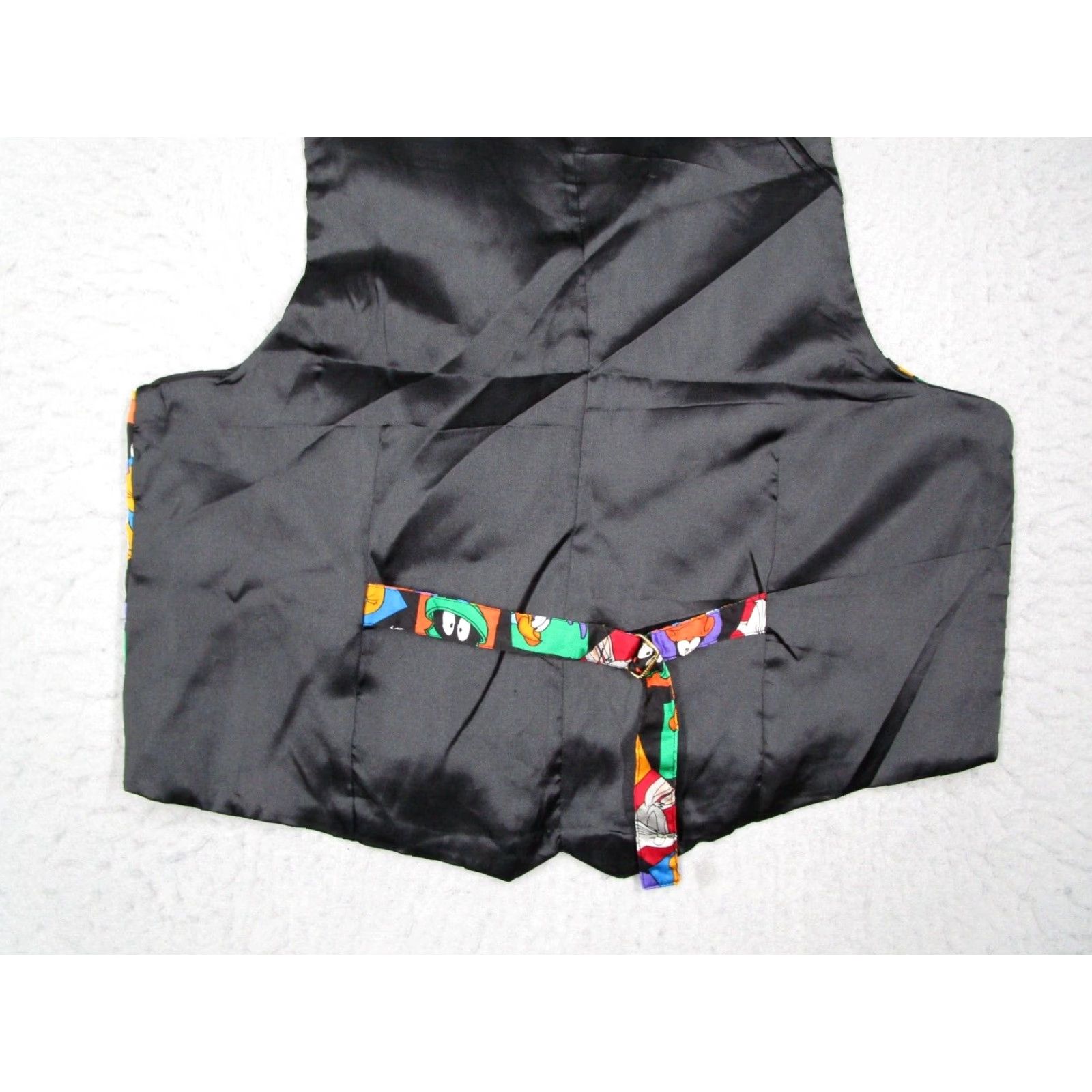 Vintage Looney Tunes Men's Black Silk Button-Up Vest Adjustable Waist Small Classic Cartoon Size US S / EU 44-46 / 1 - 3 Thumbnail