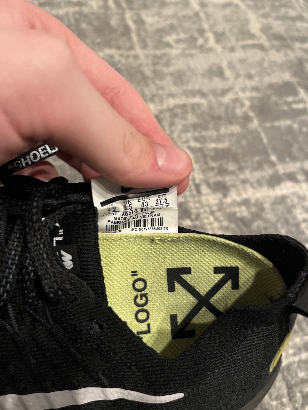 Nike × Off-White Off-White x Zoom Fly Mercurial Flyknit Black Size US 9.5 / EU 42-43 - 1 Thumbnail