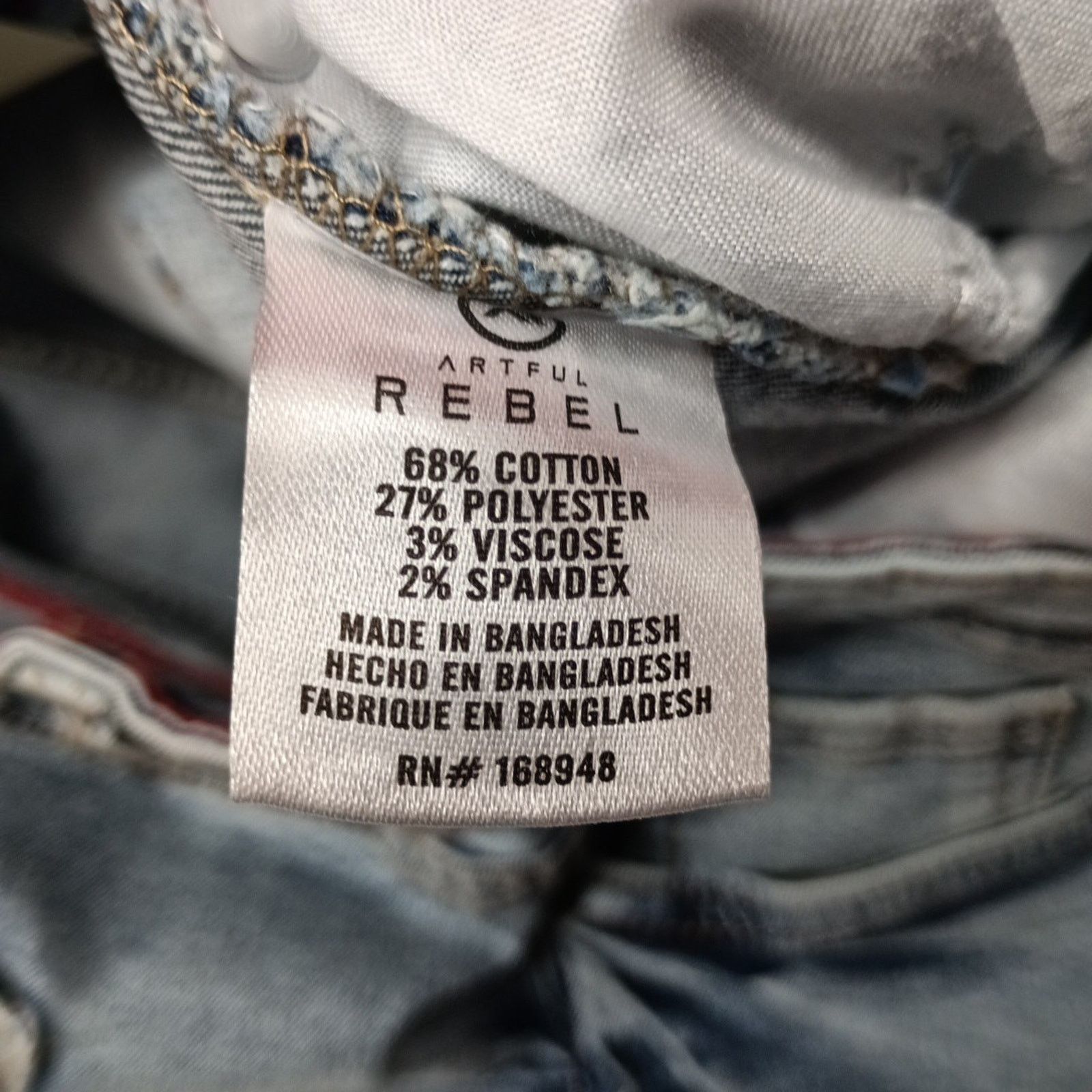 Other Artful Rebel Jean Shorts Men's 36 Denim Blue Slim Fit NWT Size US 36 / EU 52 - 4 Thumbnail