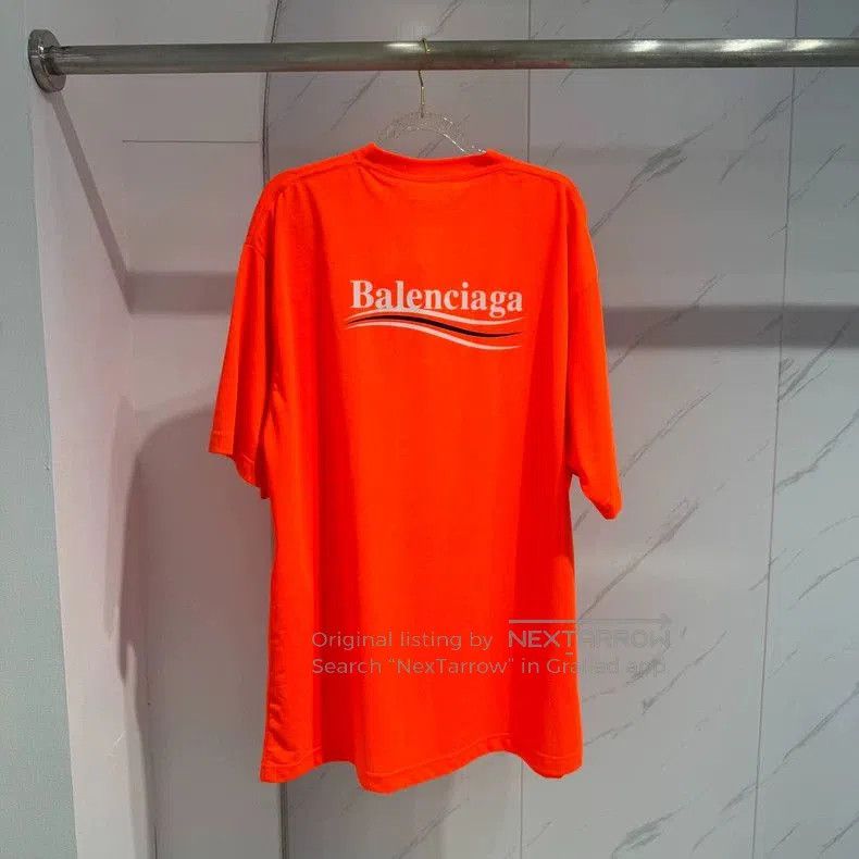 Balenciaga Balenciaga Orange Wave Coke Logo Tee. Size US XS / EU 42 / 0 - 2 Thumbnail