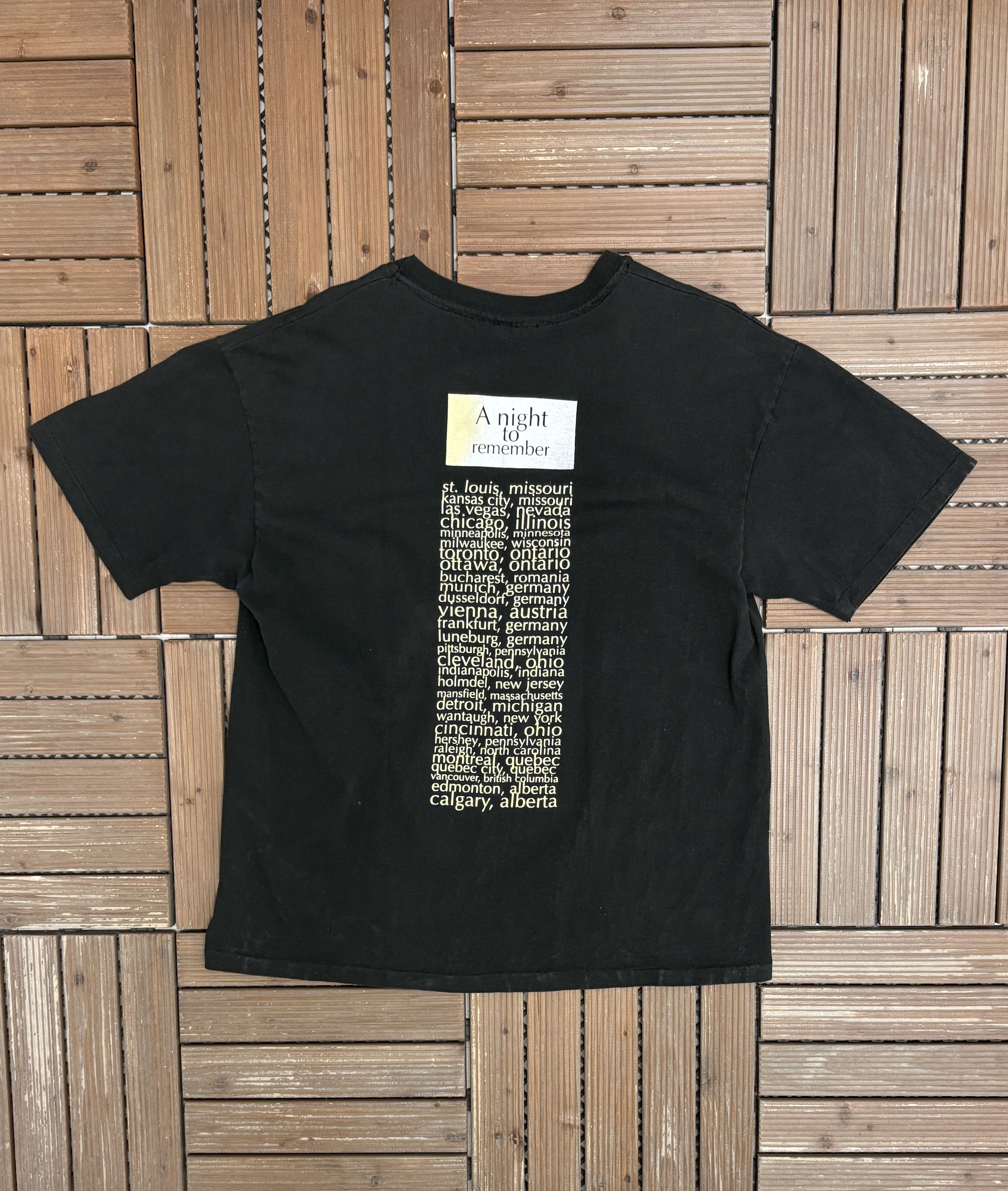 Vintage Rod Stewart A Night To Remember Tour Vintage Black T-Shirt Size US XL / EU 56 / 4 - 5 Thumbnail
