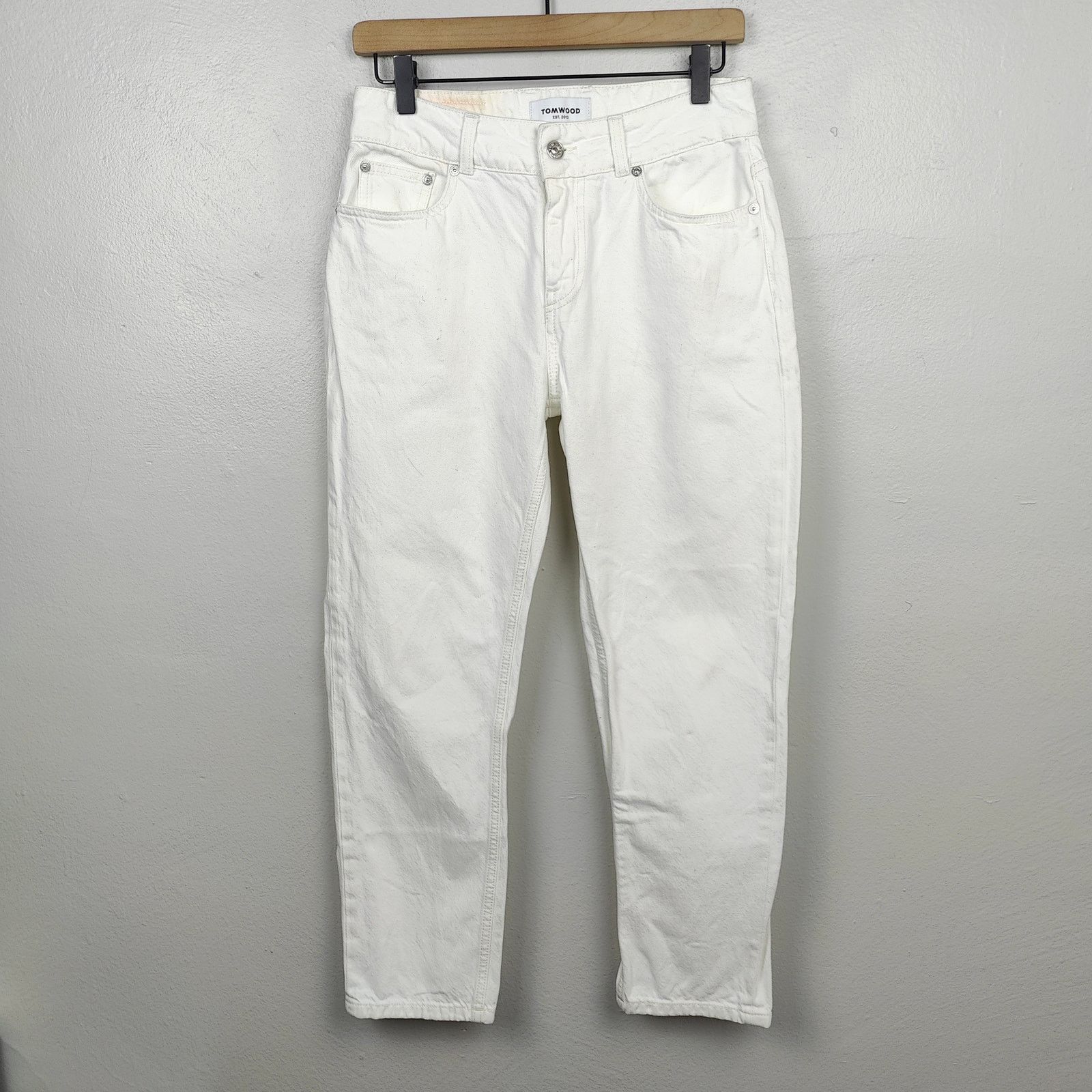 Tom Wood Tom Wood W Straight Jeans Womens 27x30 Vintage White Size 27" / US 4 / IT 40 - 1 Thumbnail