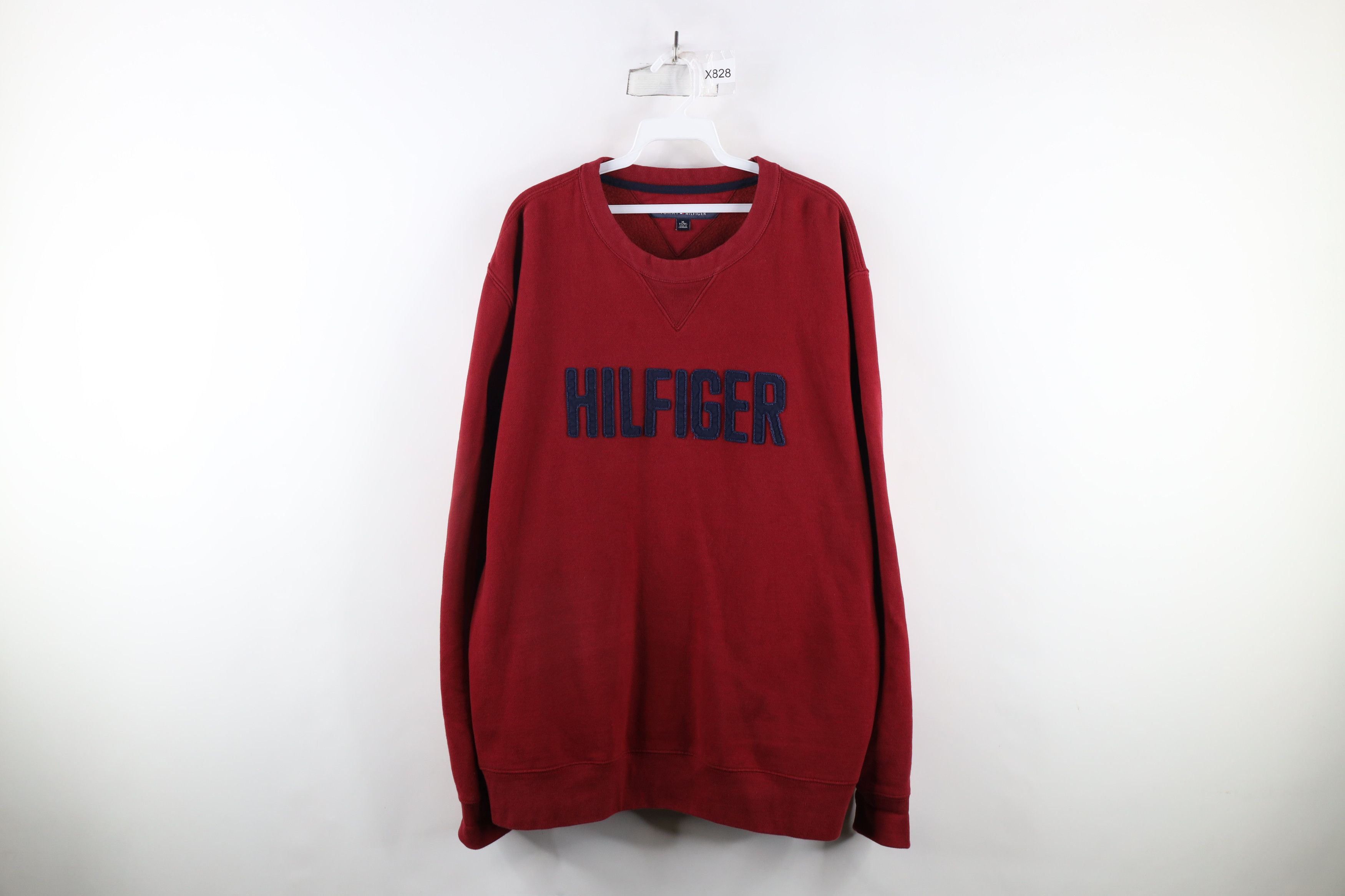 Tommy Hilfiger × Vintage Vintage Tommy Hilfiger Block Letter Heavyweight Sweatshirt Size US XL / EU 56 / 4 - 1 Thumbnail