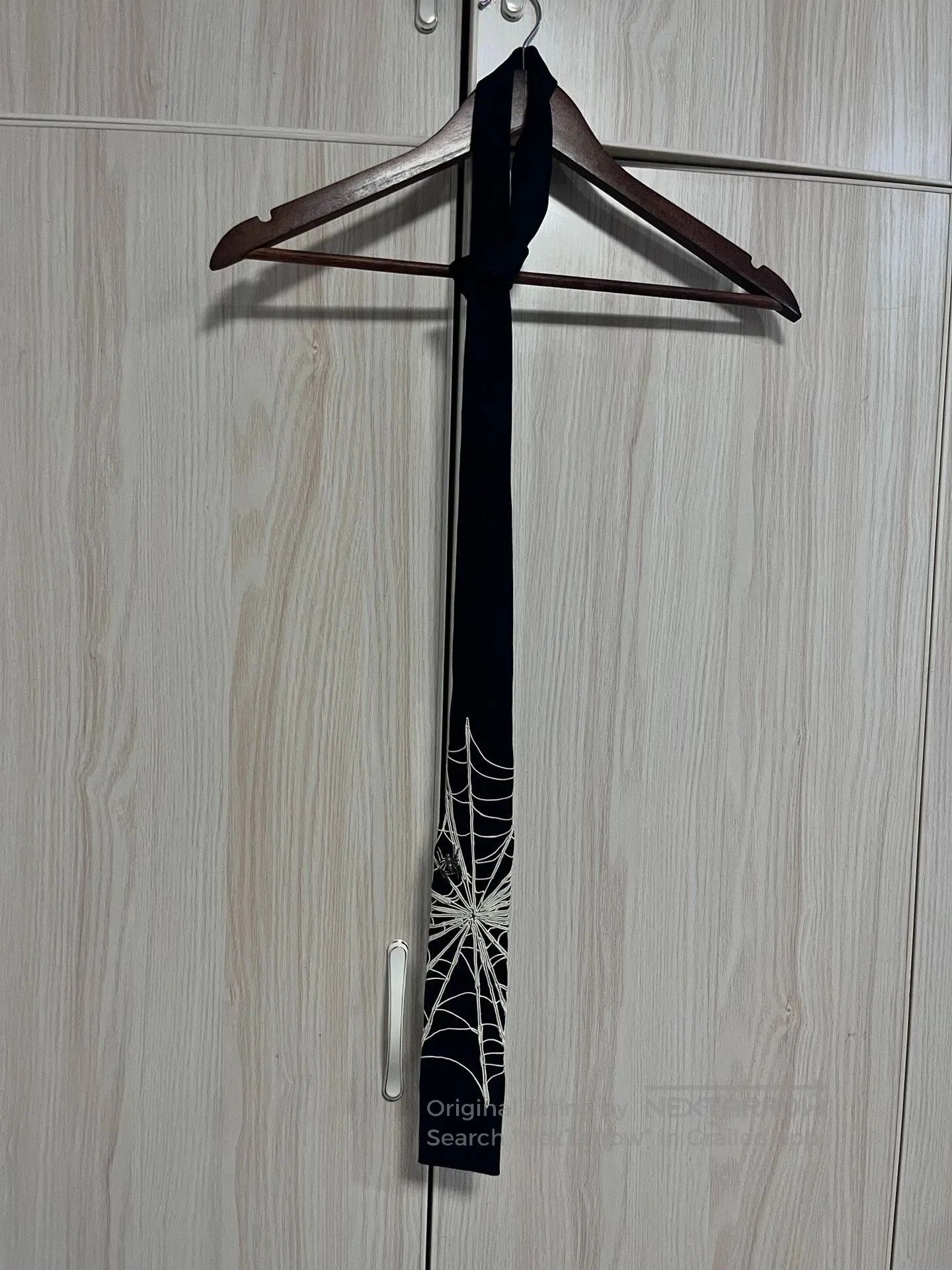 Yohji Yamamoto Yohji Yamamoto Spider Web Embroidered Tie. Size ONE SIZE - 3 Thumbnail