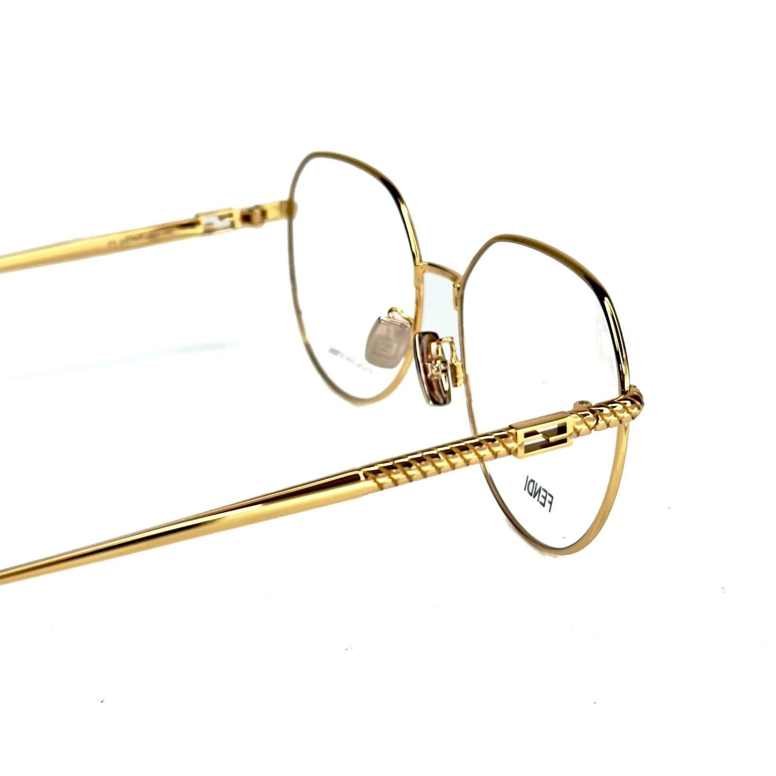 Fendi FENDI FF0454F BAGUETTE 0454 Gold Retro Eyeglasses Optical Size ONE SIZE - 3 Thumbnail