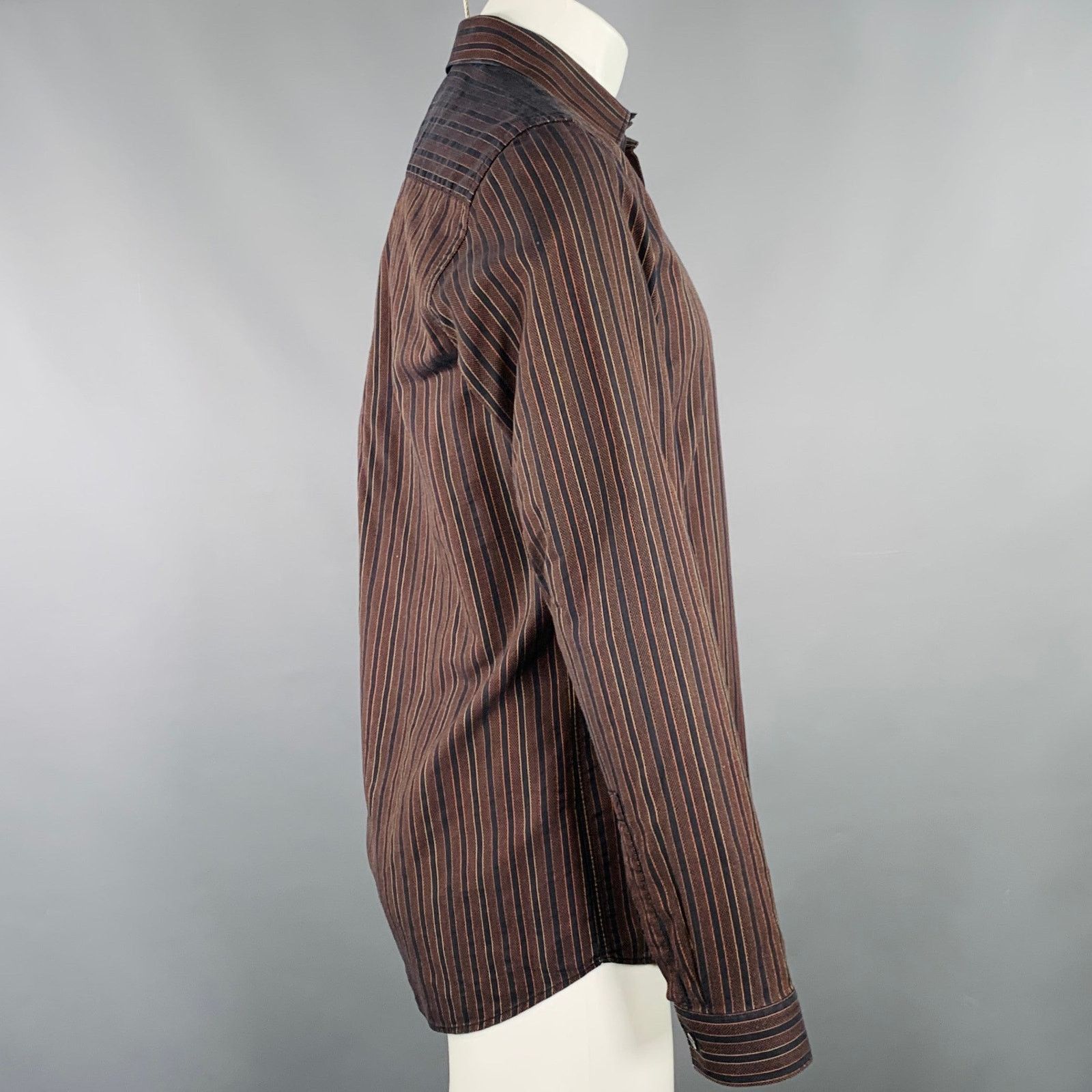 Givenchy GIVENCHY Size M Black Orange Stripe Long Sleeve Shirt Size US M / EU 48-50 / 2 - 3 Thumbnail