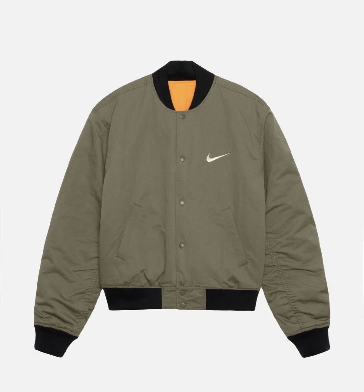 Nike Stussy Nike Reversible Air Stussy Varsity Jacket Olive Green