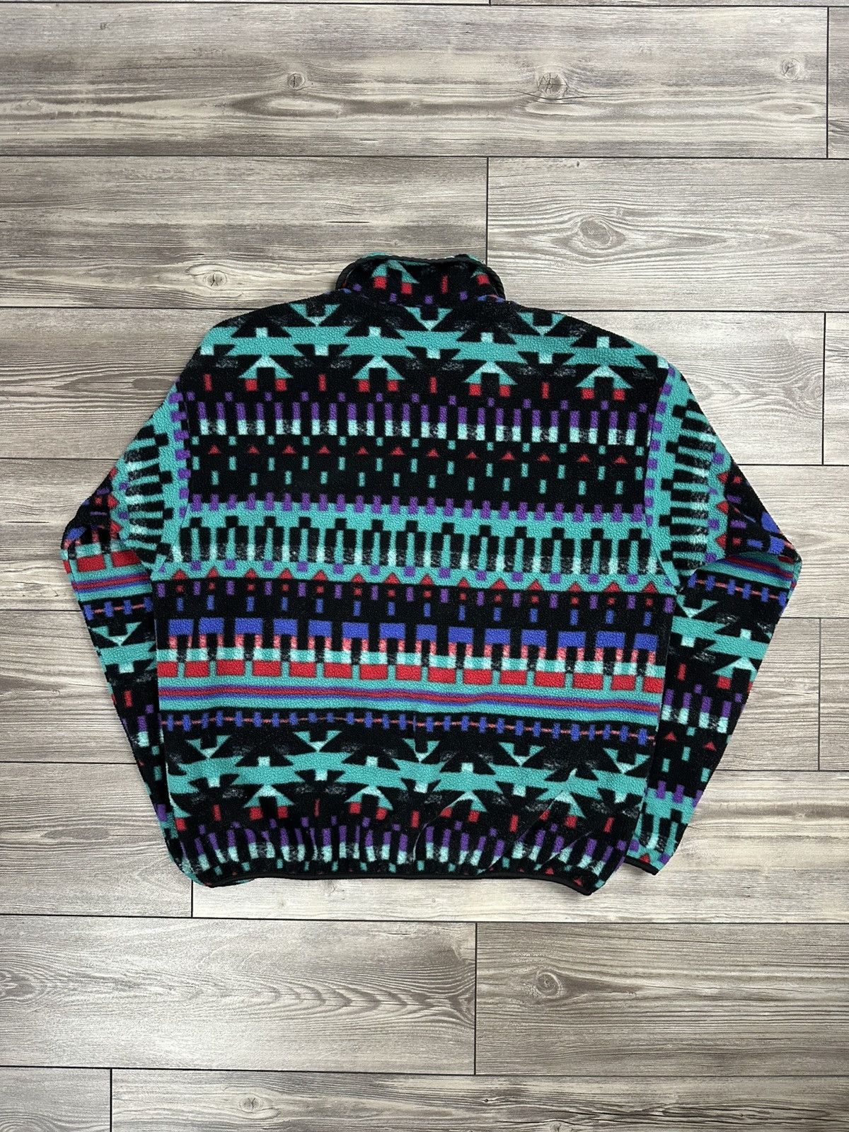 Columbia Vintage 90’s Columbia Aztec Quarter Zip Fleece Size US XL / EU 56 / 4 - 2 Thumbnail
