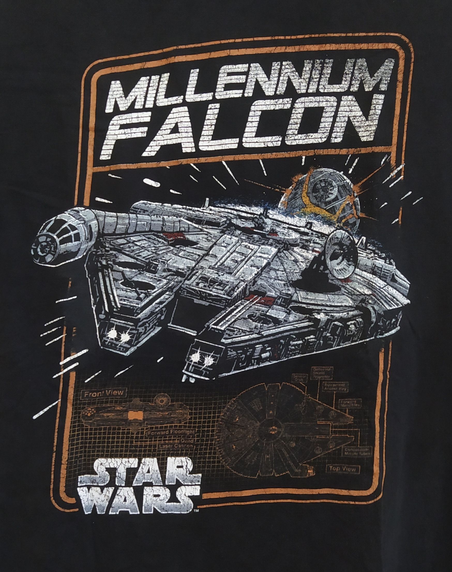 Star Wars Y2K Star Wars Millennium Falcon Graphic T-Shirt Size US L / EU 52-54 / 3 - 5 Thumbnail