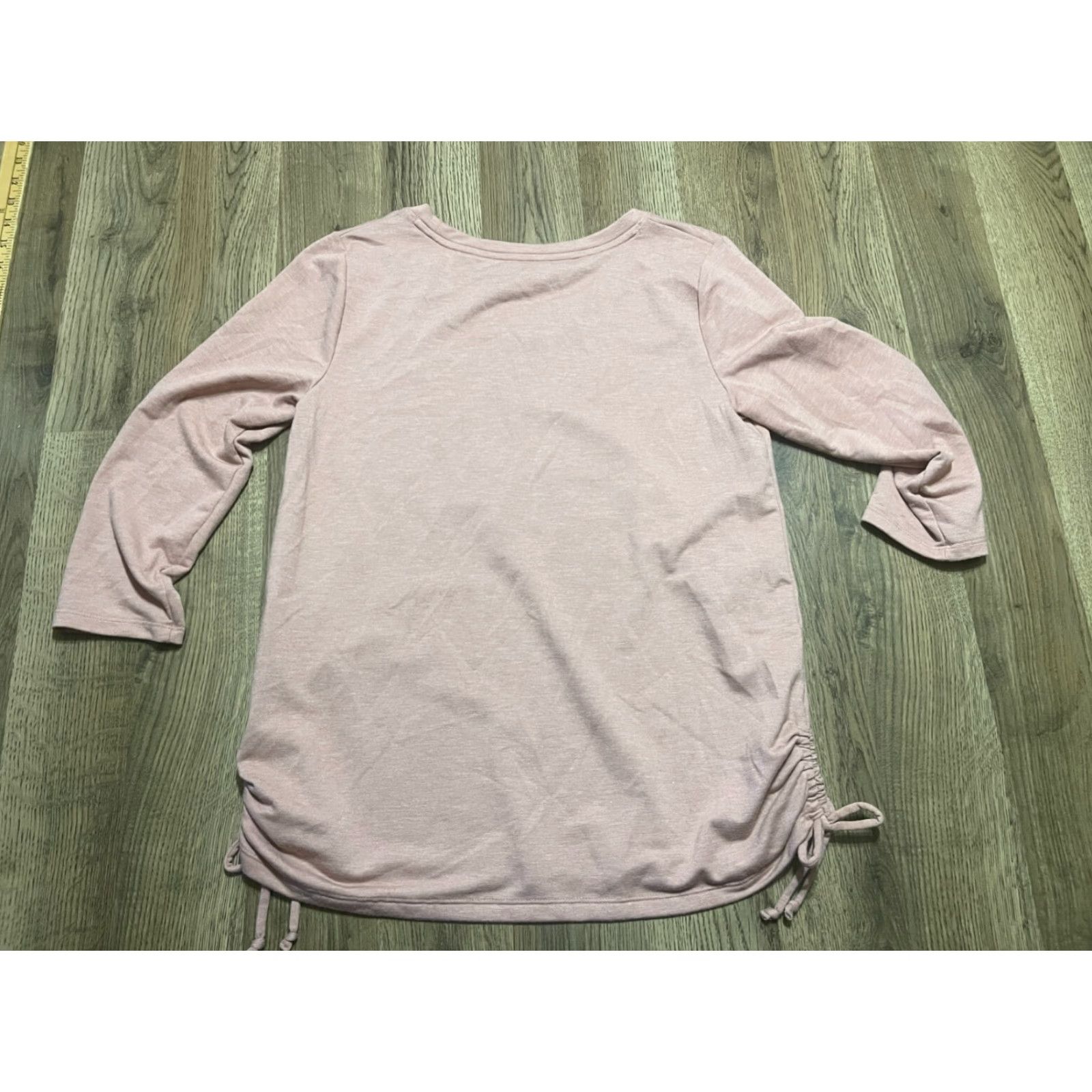 Vintage Sonoma Shirt Women's Size Small Pink Lace Up Adjustable Side T-Shirt Short Sleeve Round Neck Casual Regular Size S / US 4 / IT 40 - 2 Thumbnail