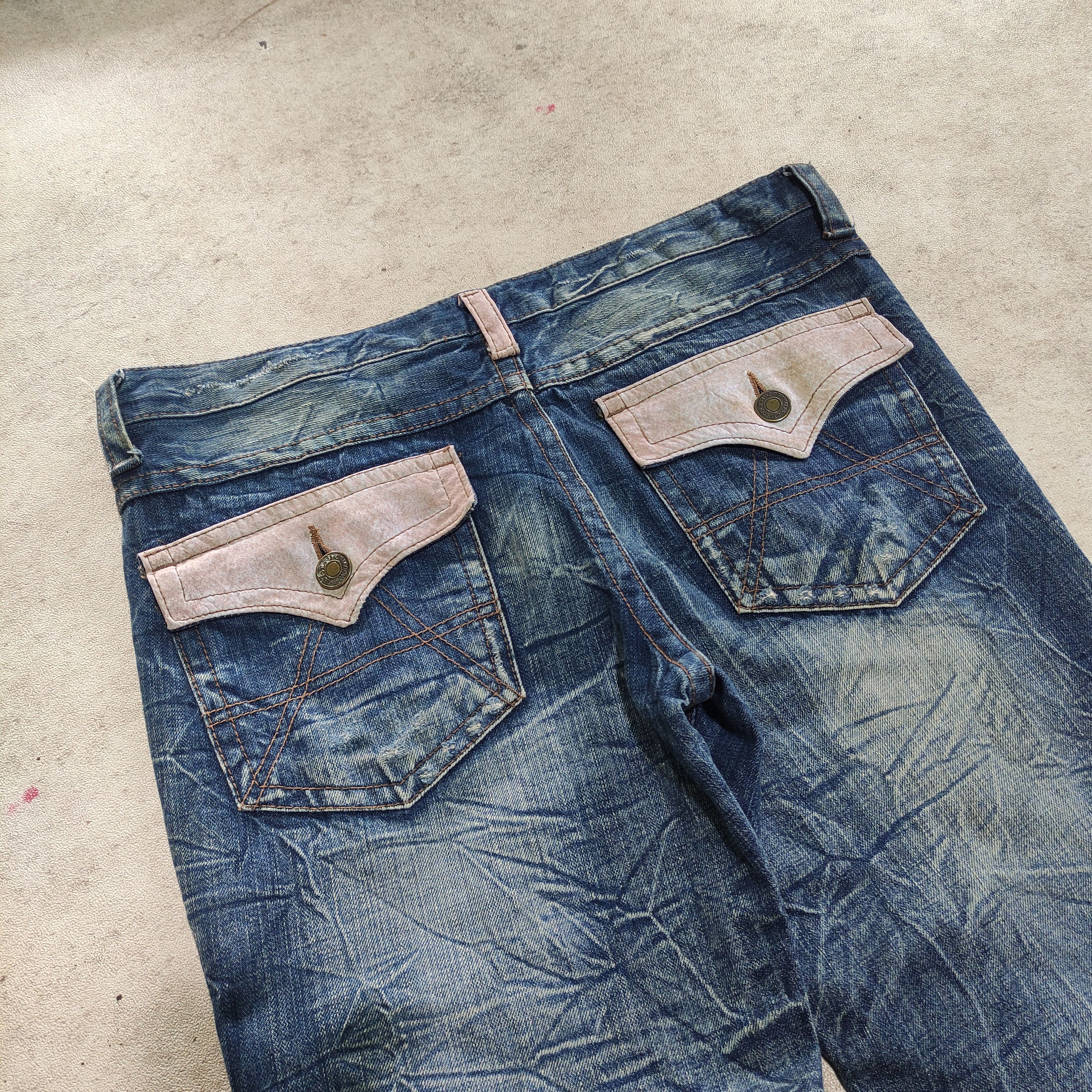 Tornado Mart Agate Label Distressed Flare Jeans — 2000s if6w9 Size US 32 / EU 48 - 6 Thumbnail