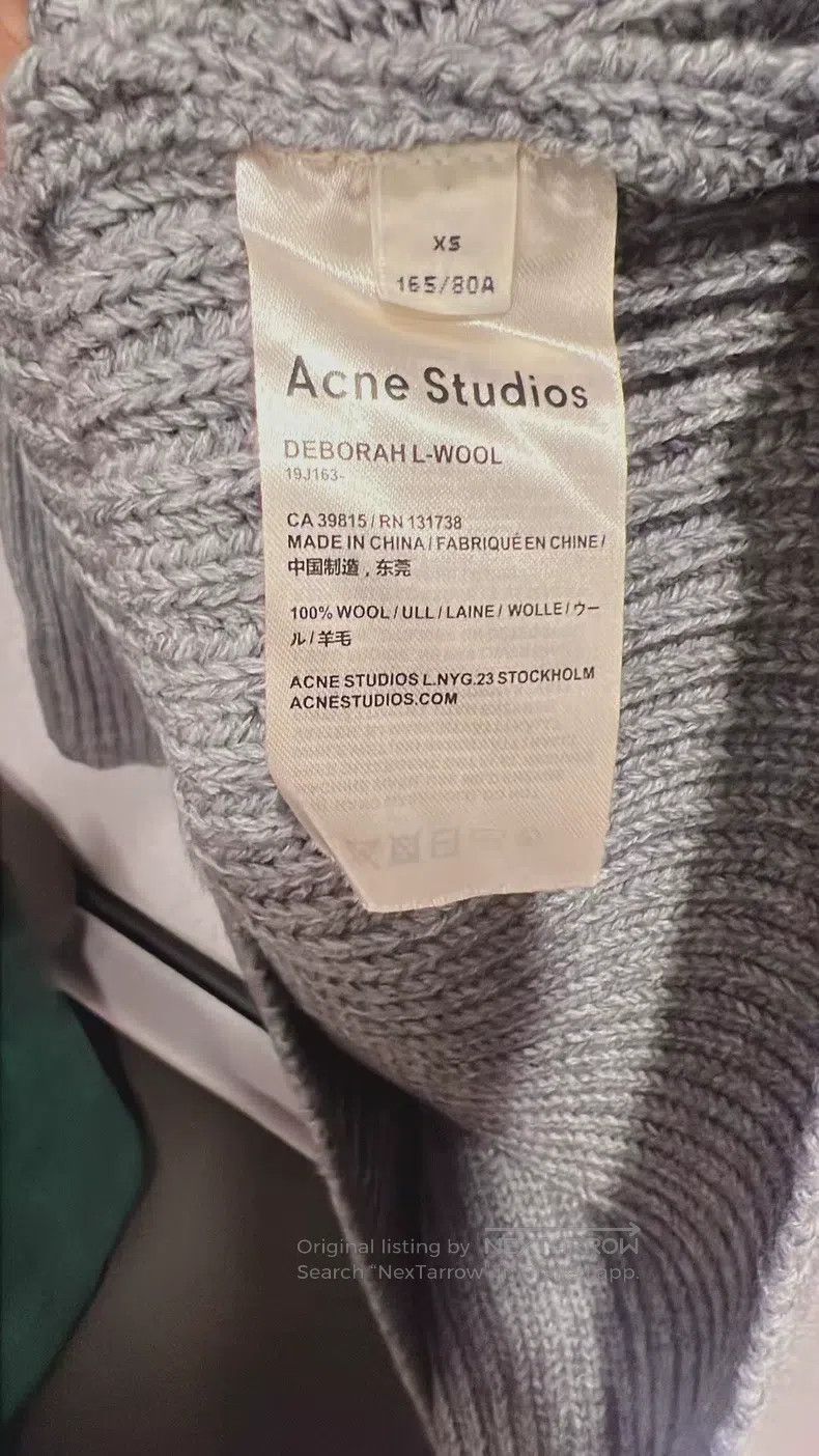 Acne Studios Acne Studios Gray V-neck wool sweater Size XS / US 0-2 / IT 36-38 - 4 Thumbnail