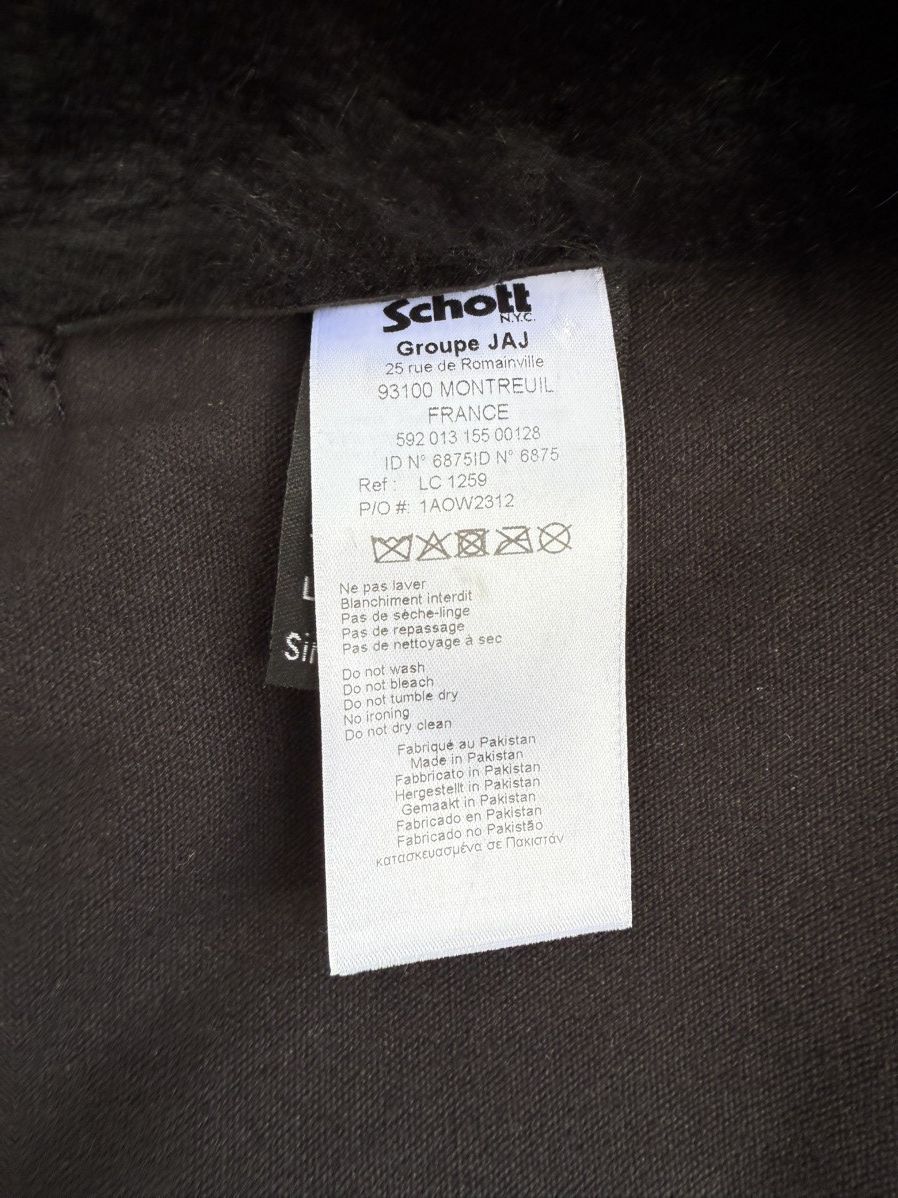 Schott NWT Schott NYC B-3 Sheepskin Bomber Jacket - Triple Black Size US XXL / EU 58 / 5 - 9 Thumbnail