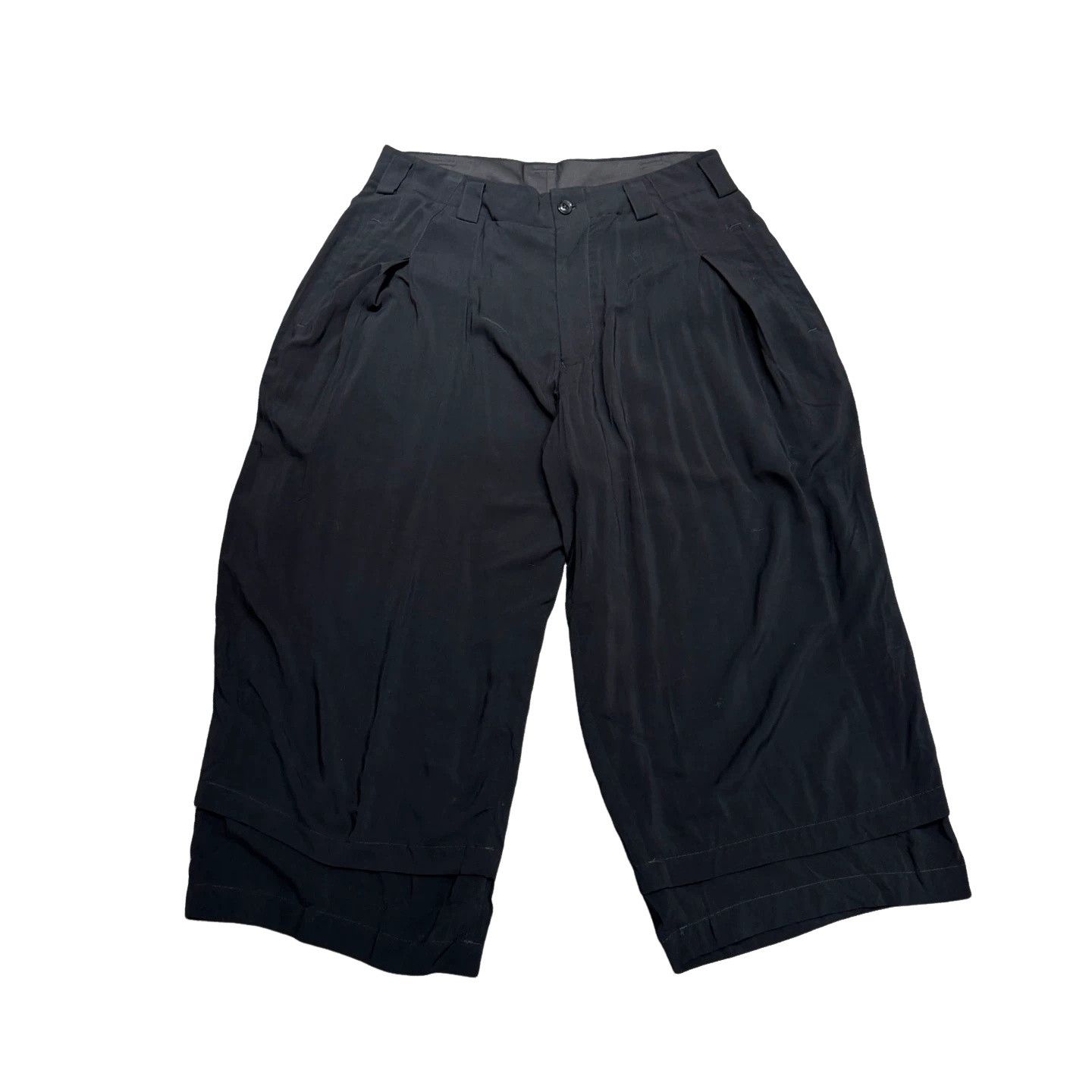 Yohji Yamamoto Yohji Yamamoto Pour Homme Rayon Cropped Pants Size 3 Size US 37 - 1 Thumbnail