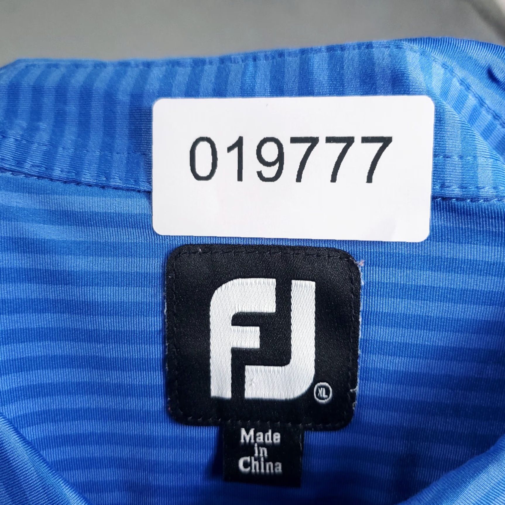 Footjoy FJ Polo Shirt Mens XL Blue Striped Golf Short Sleeve Shirt Polo Size US XL / EU 56 / 4 - 8 Thumbnail