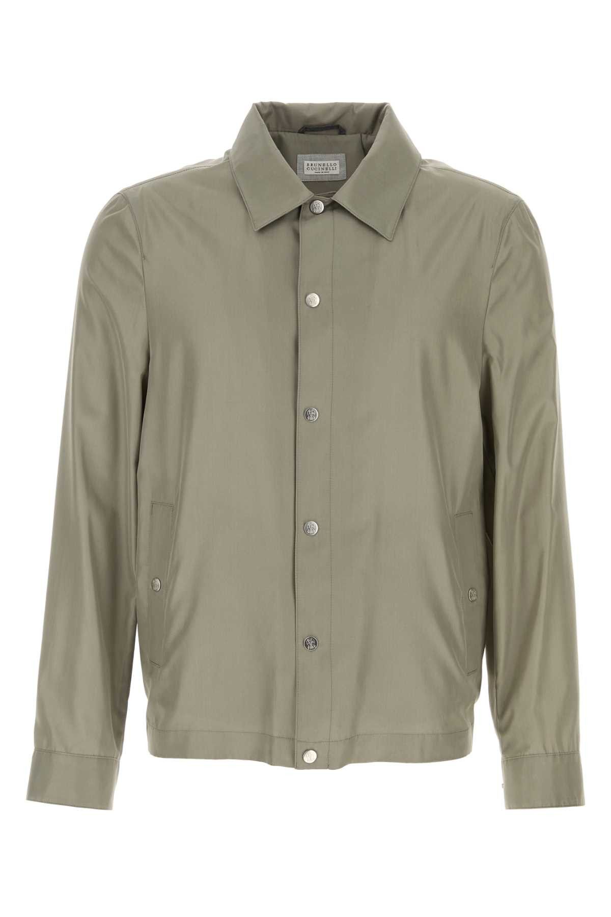 Brunello Cucinelli Grey Silk Blend Jacket Size US M / EU 48-50 / 2 - 1 Thumbnail