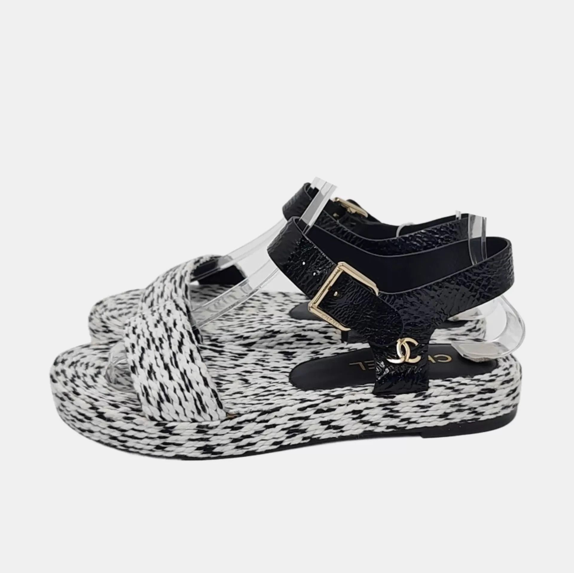 Chanel CHANEL EUR 38 Leather Sandals Size US 7.5 / IT 37.5 - 2 Thumbnail