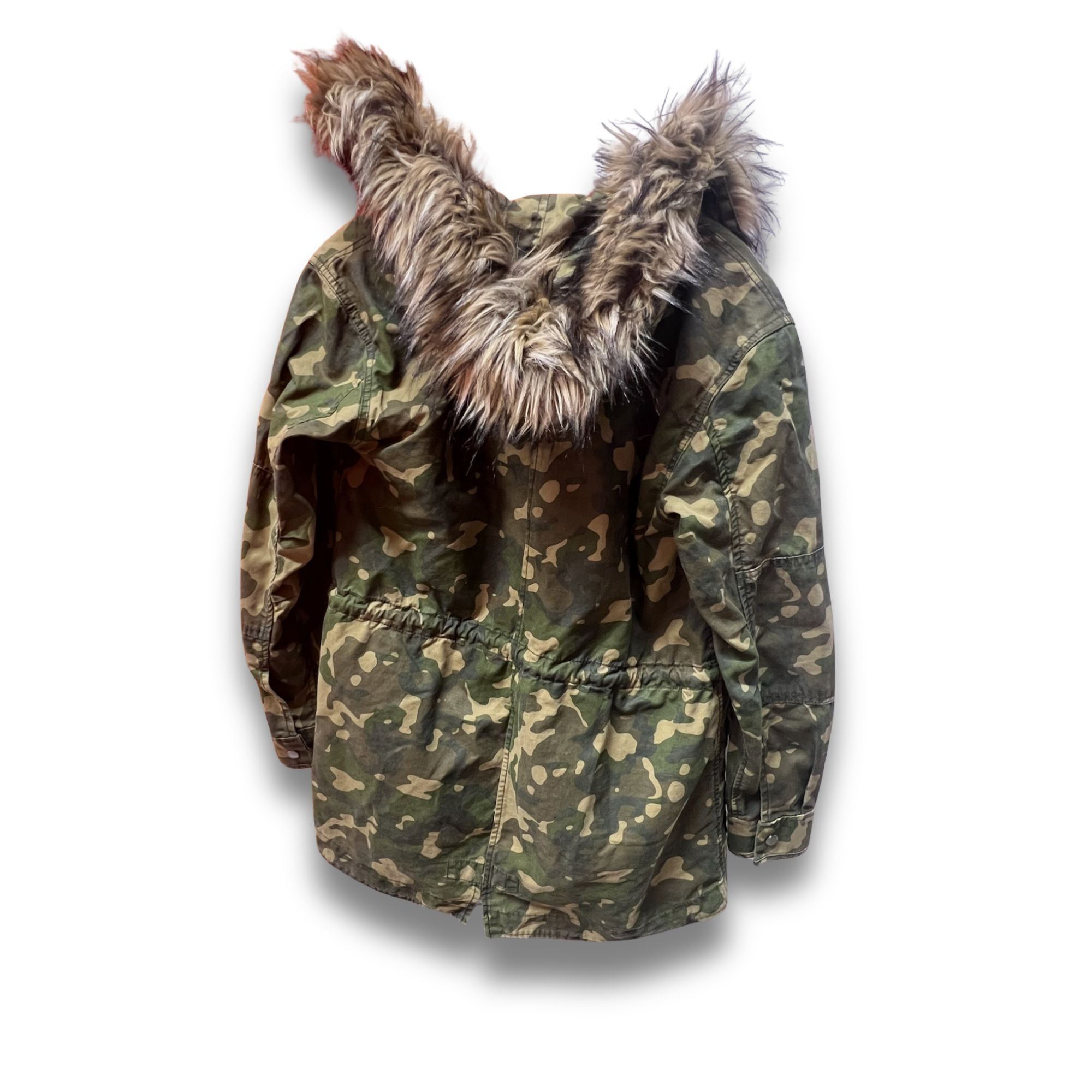 Gap Gap XS Camo Faux Fur Trim Parka Jacket With Leopard Print Li Size XS / US 0-2 / IT 36-38 - 3 Thumbnail