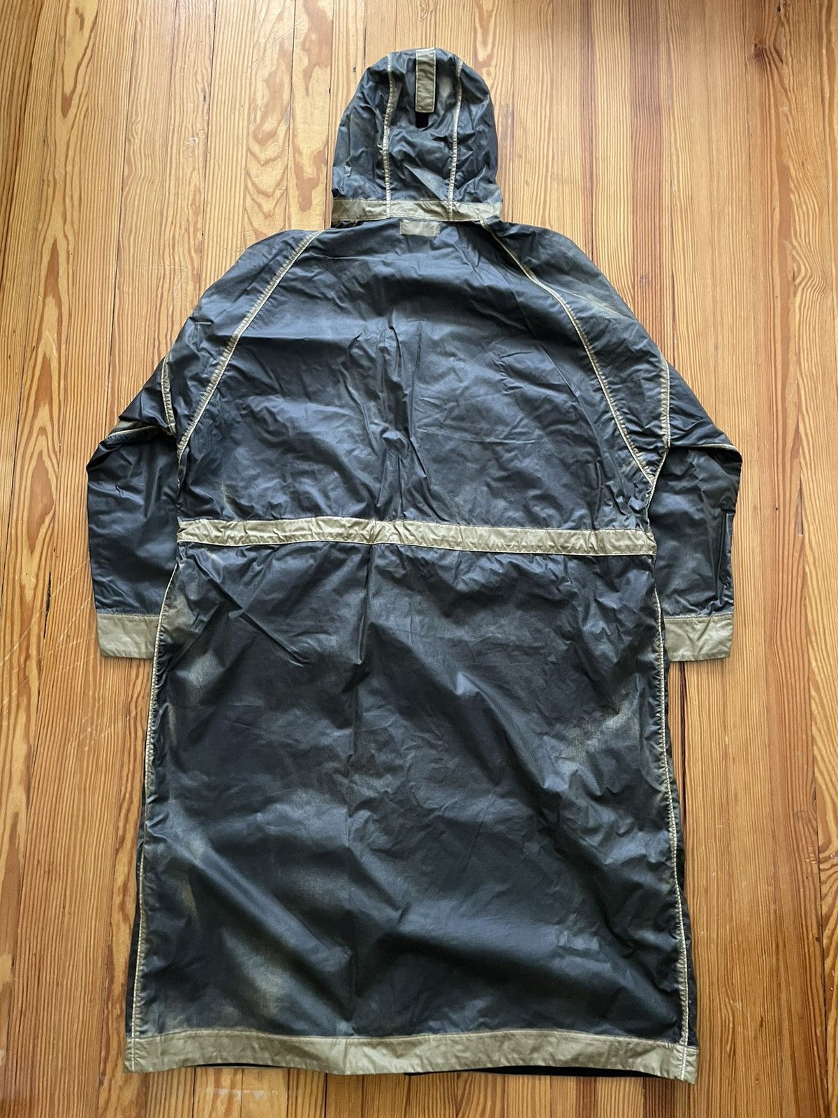 Stone Island Stone Island Mussola Gommata Hand Spray TC Coat Khaki Size US L / EU 52-54 / 3 - 3 Thumbnail