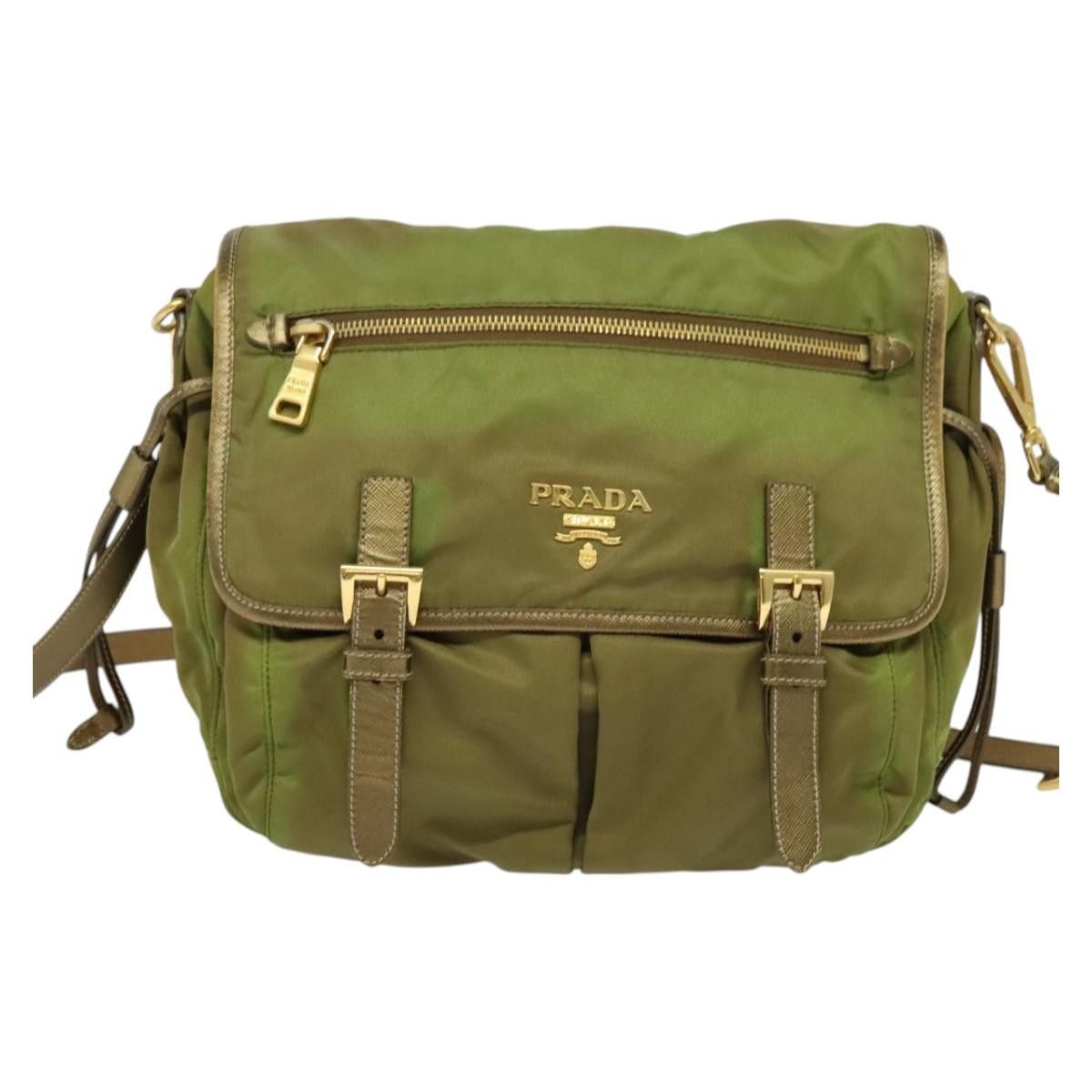 Prada PRADA Shoulder Bag Nylon Green Gold Size ONE SIZE - 2 Thumbnail