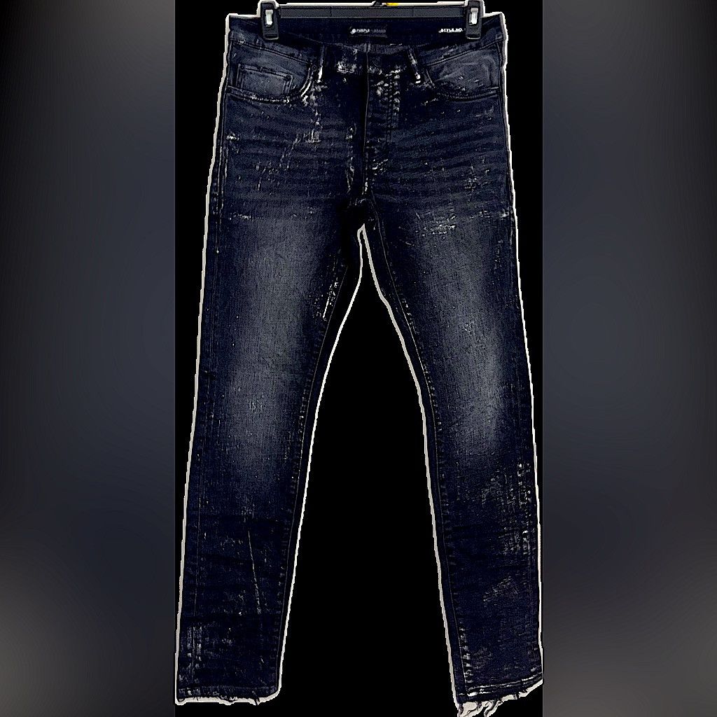 Purple Brand New Purple brand black wash with metal sliver Size US 31 - 6 Thumbnail