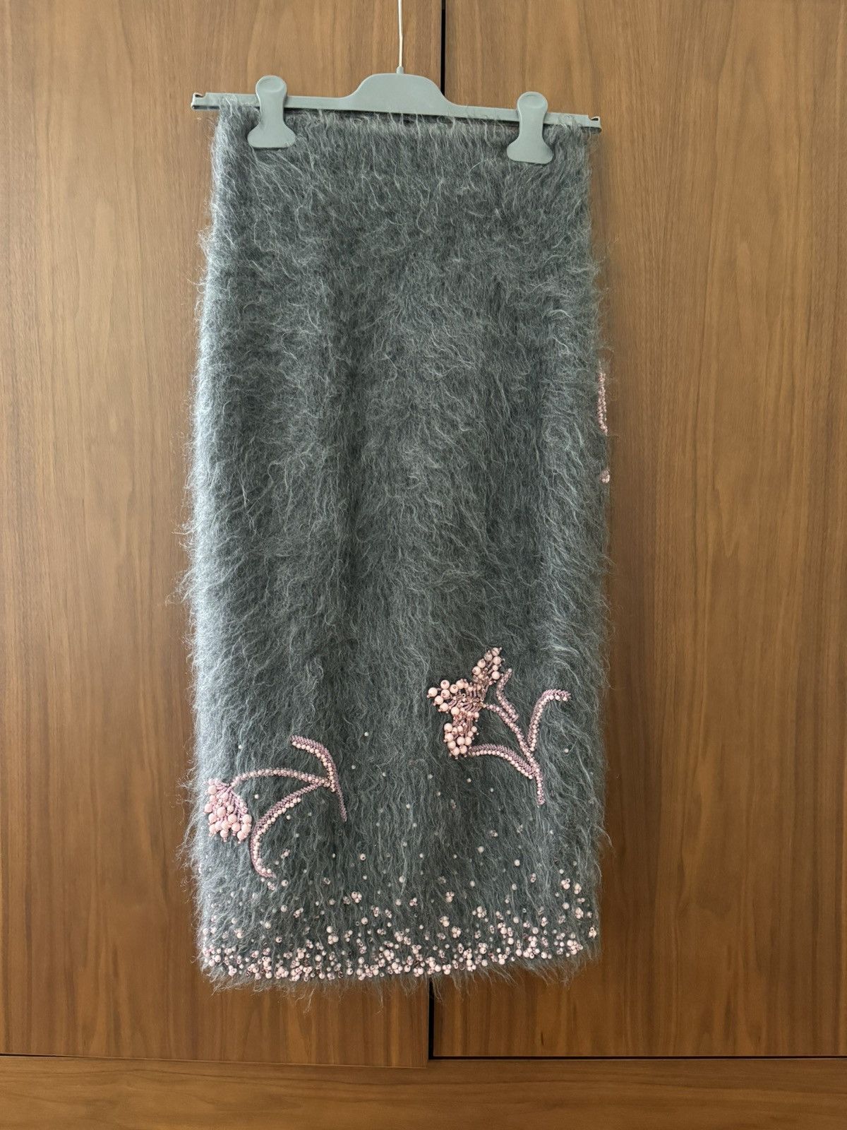 Prada Prada F/W 2017 Beaded Mohair Skirt Size 27" / US 4 / IT 40 - 1 Thumbnail