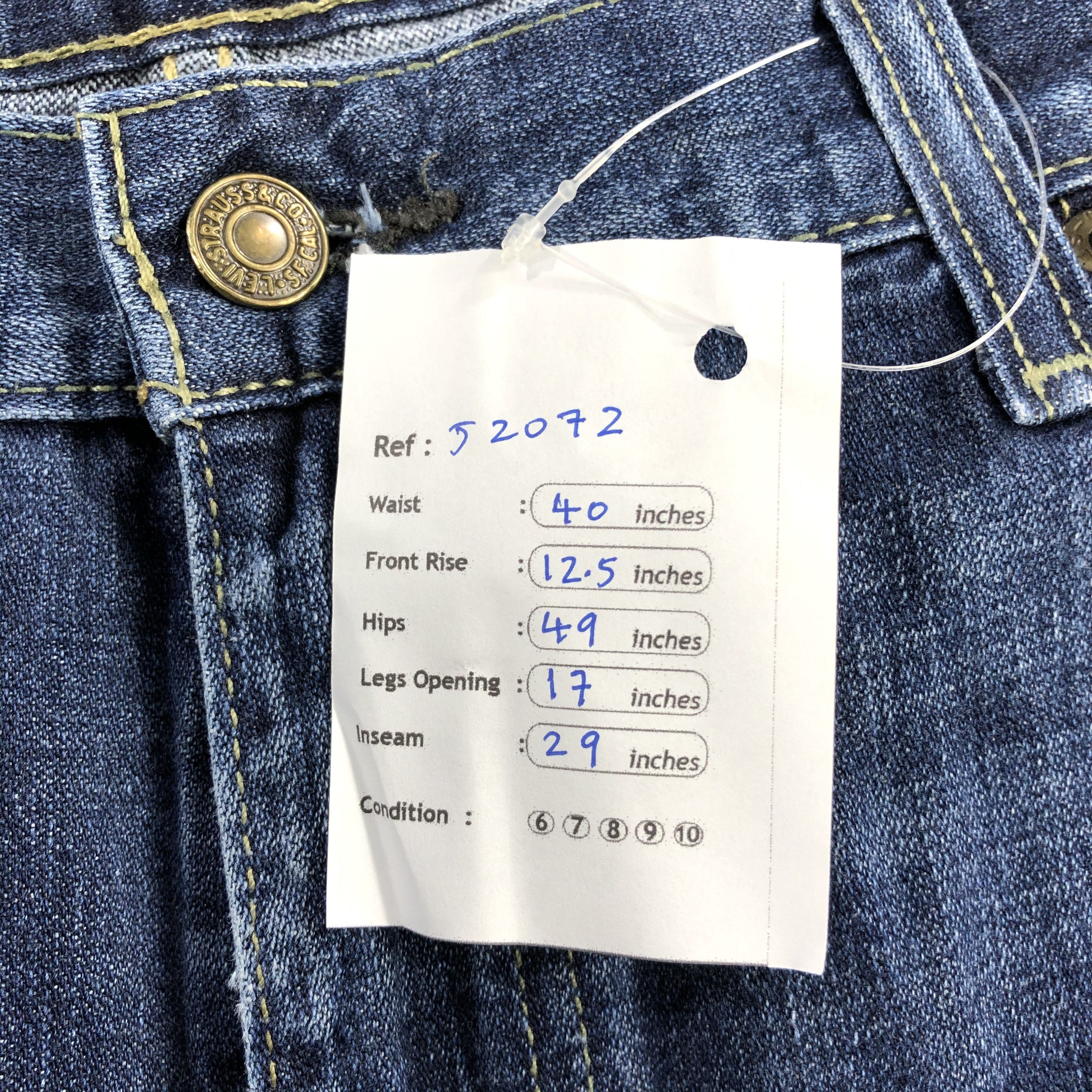 Levi's Vintage Blue Wash Levis 505 Jeans-J2072 Size US 40 / EU 56 - 13 Thumbnail