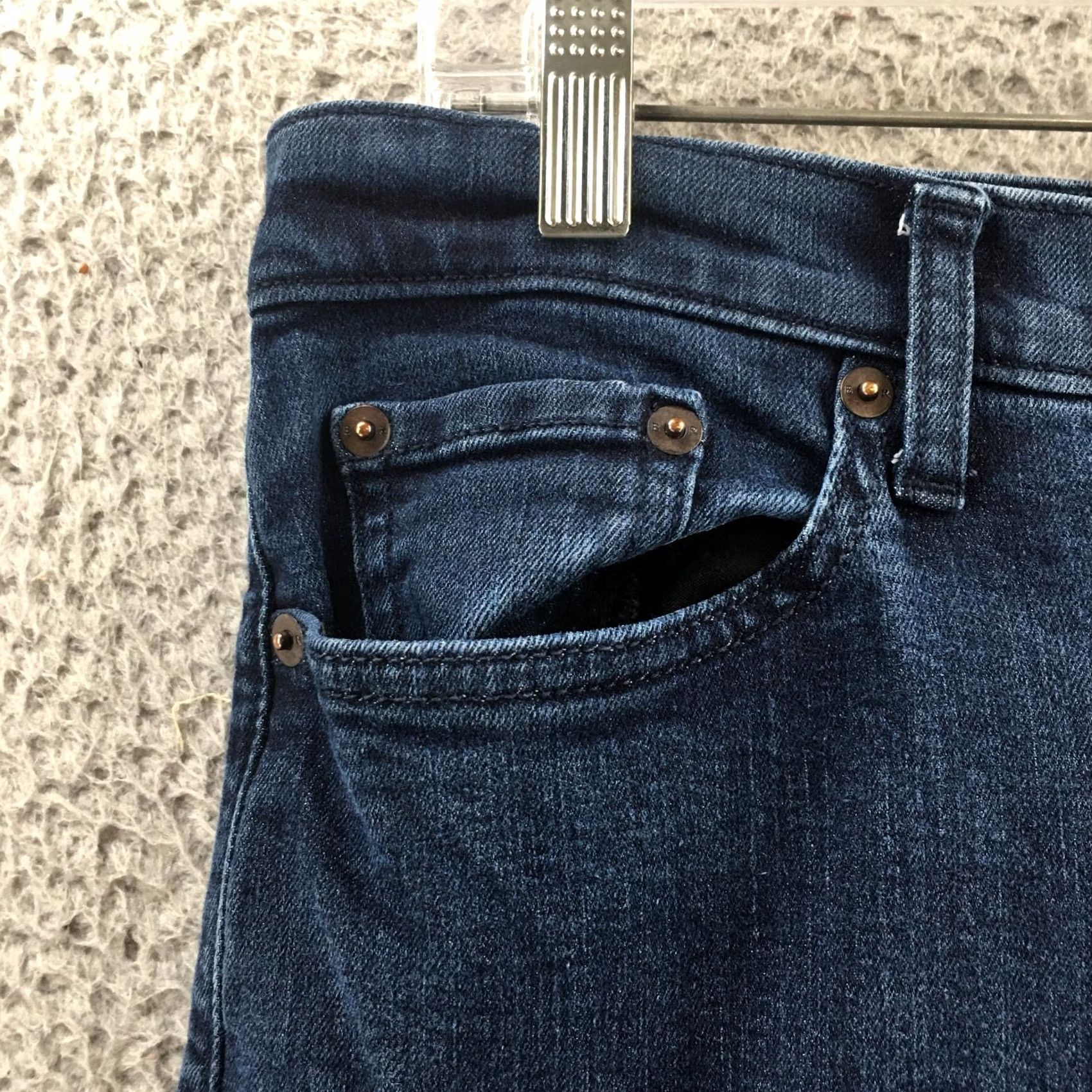 Banana Republic Banana Republic Jeans Mens 30/10 Skinny Mid Rise Zip Fly Blue Cotton Blend Denim 5-Pocket Style Slim Regular Size US 30 / EU 46 - 3 Thumbnail