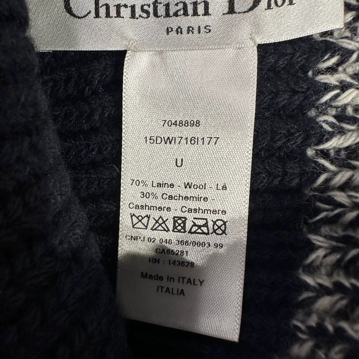 Christian Louboutin Christian Dior may242 Lettered Wool Beanie U Size ONE SIZE - 4 Thumbnail