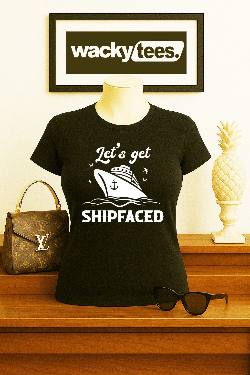 Other Lets Get Ship faced Cruise Cruising Graphic Tee Shirt Size US L / EU 52-54 / 3 - 4 Thumbnail