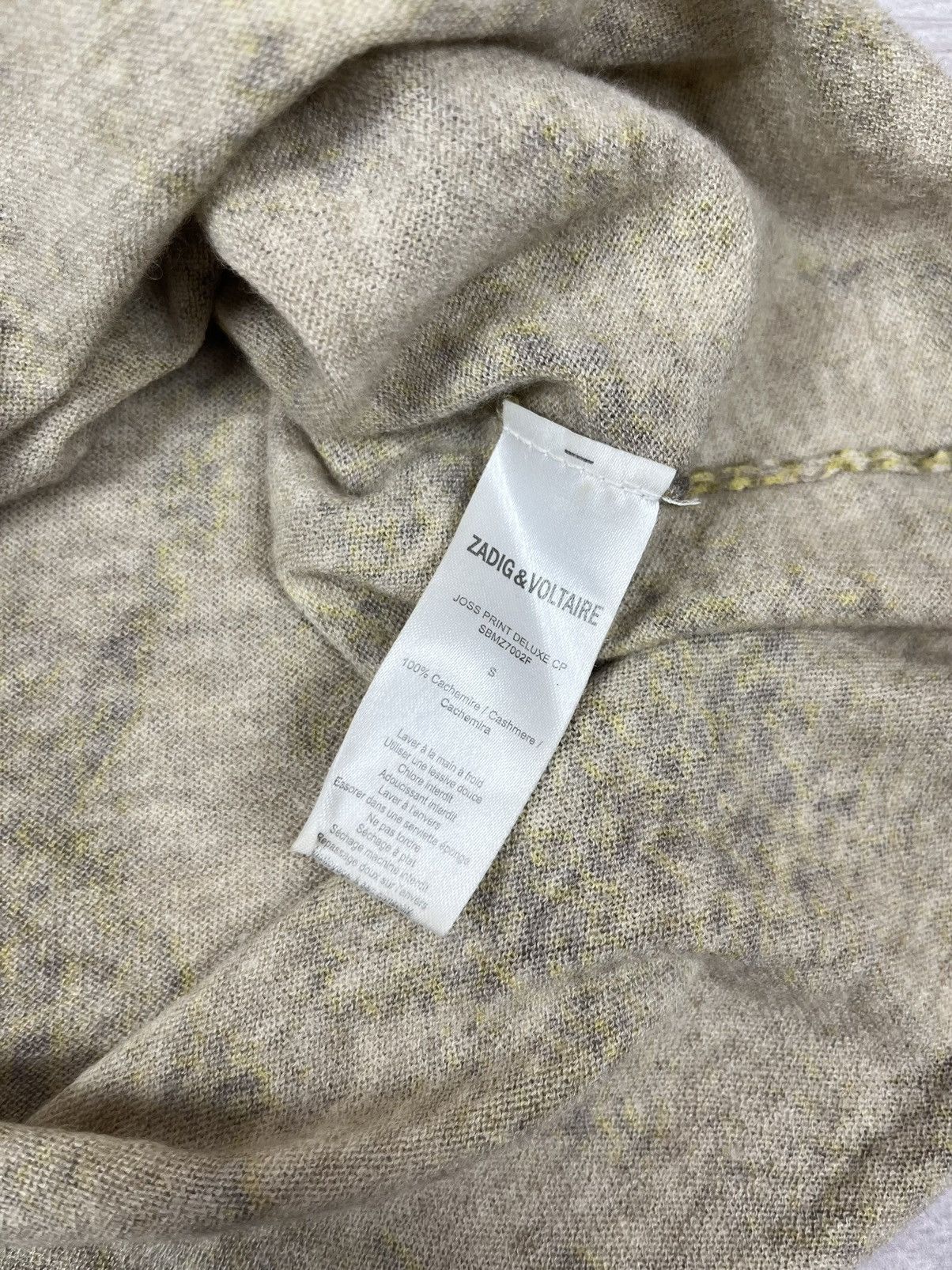 Zadig & Voltaire Zadig Voltaire Deluxe 100% Cashmere Joss Print Tank Top Size S / US 4 / IT 40 - 8 Thumbnail