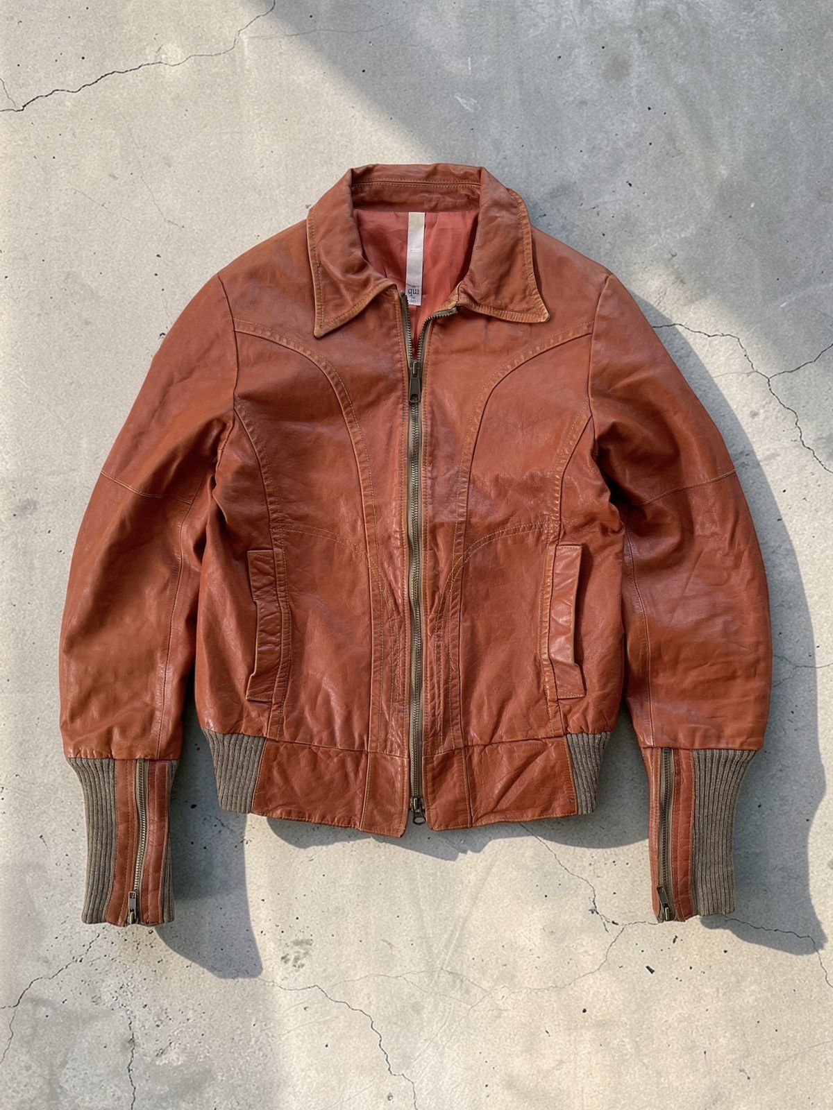 Le Grande Bleu (L.G.B.) 🔥Vintage 2000's daquiperloro Buffalo Leather Jacket Size US S / EU 44-46 / 1 - 1 Thumbnail