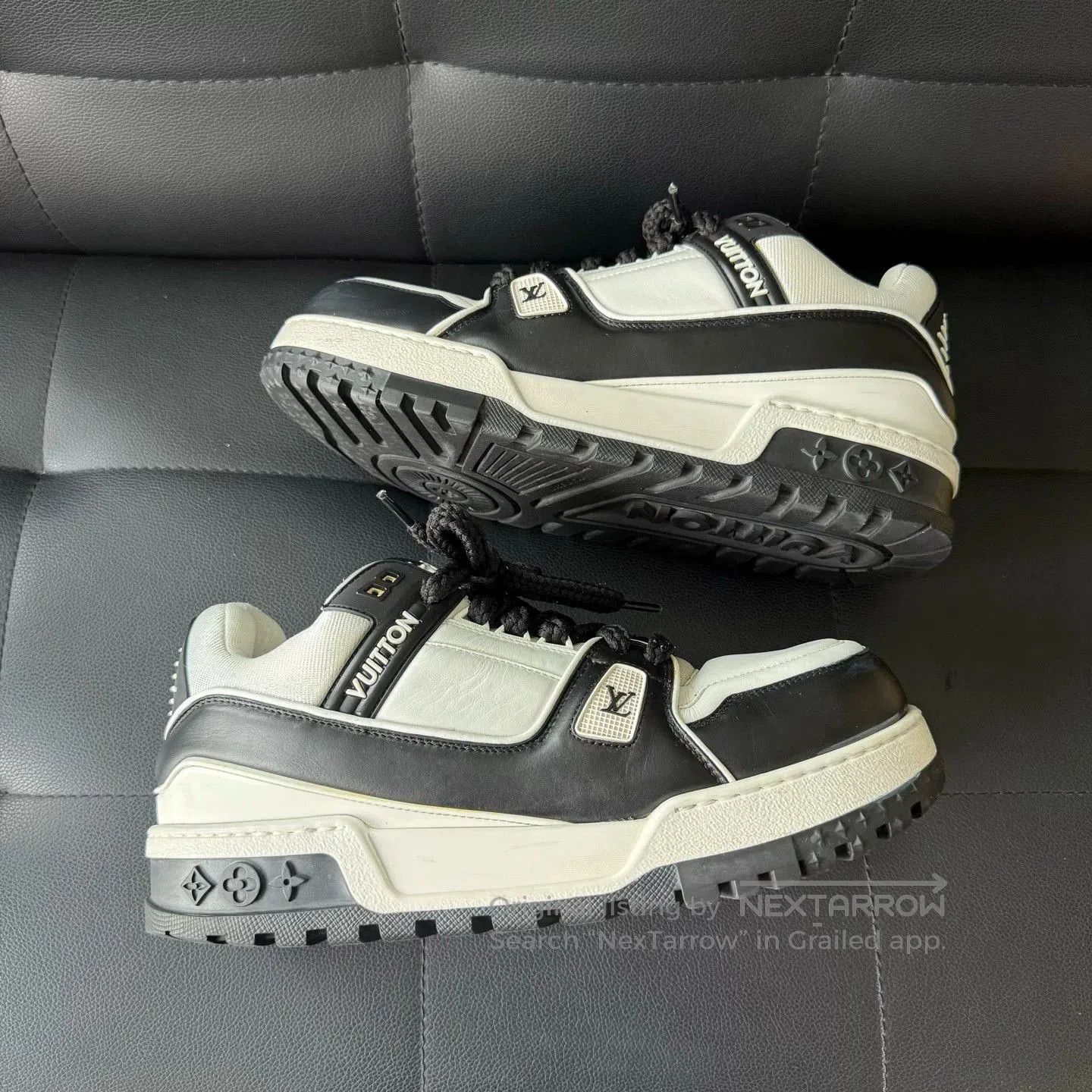 Louis Vuitton Louis Vuitton Trainer Black and White Maxi Low. Size US 9 / EU 42 - 6 Thumbnail