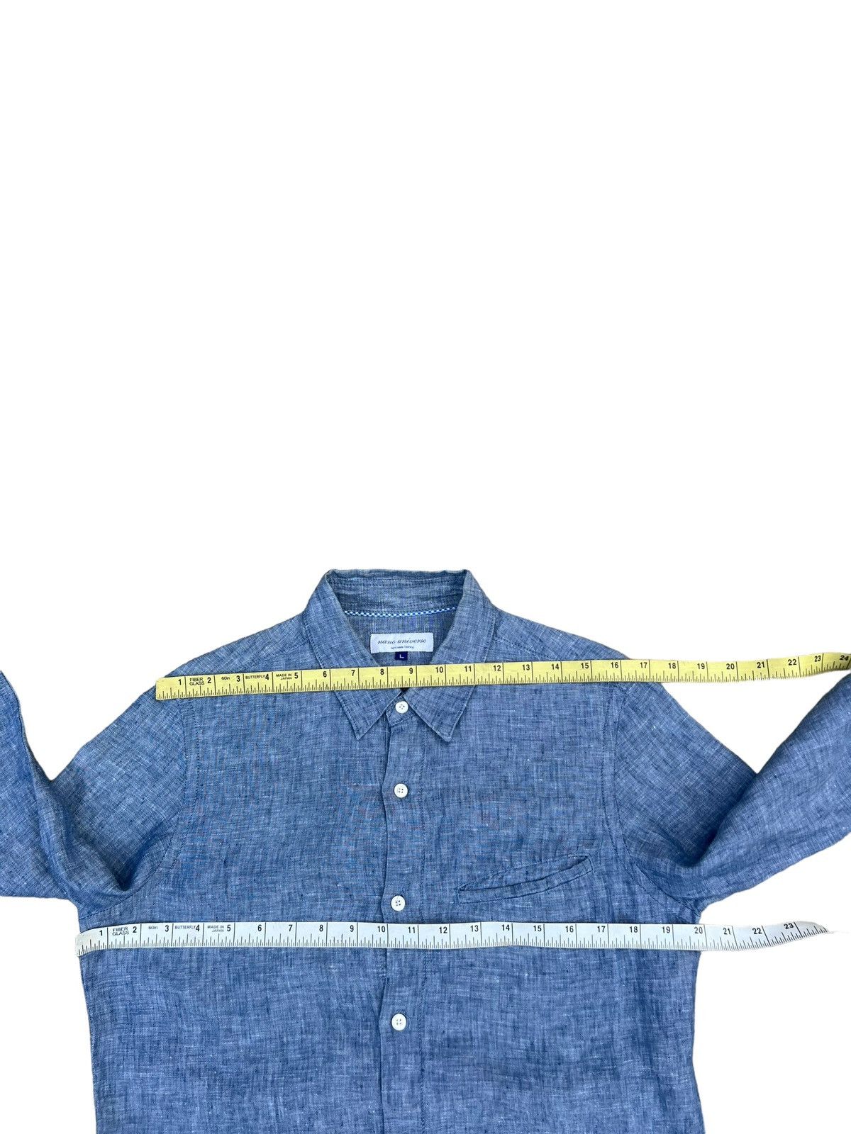 Vintage Nano Universe Japan 100% Linen Chambray Shirt Size US M / EU 48-50 / 2 - 3 Thumbnail
