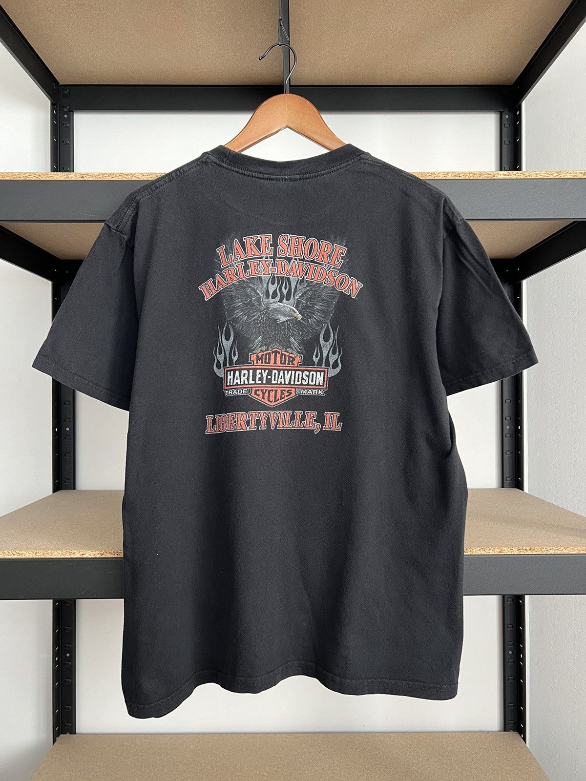 Harley Davidson Vintage 2010 Harley Davidson Motorcycles Eagle Flame T-shirt Size US L / EU 52-54 / 3 - 2 Thumbnail