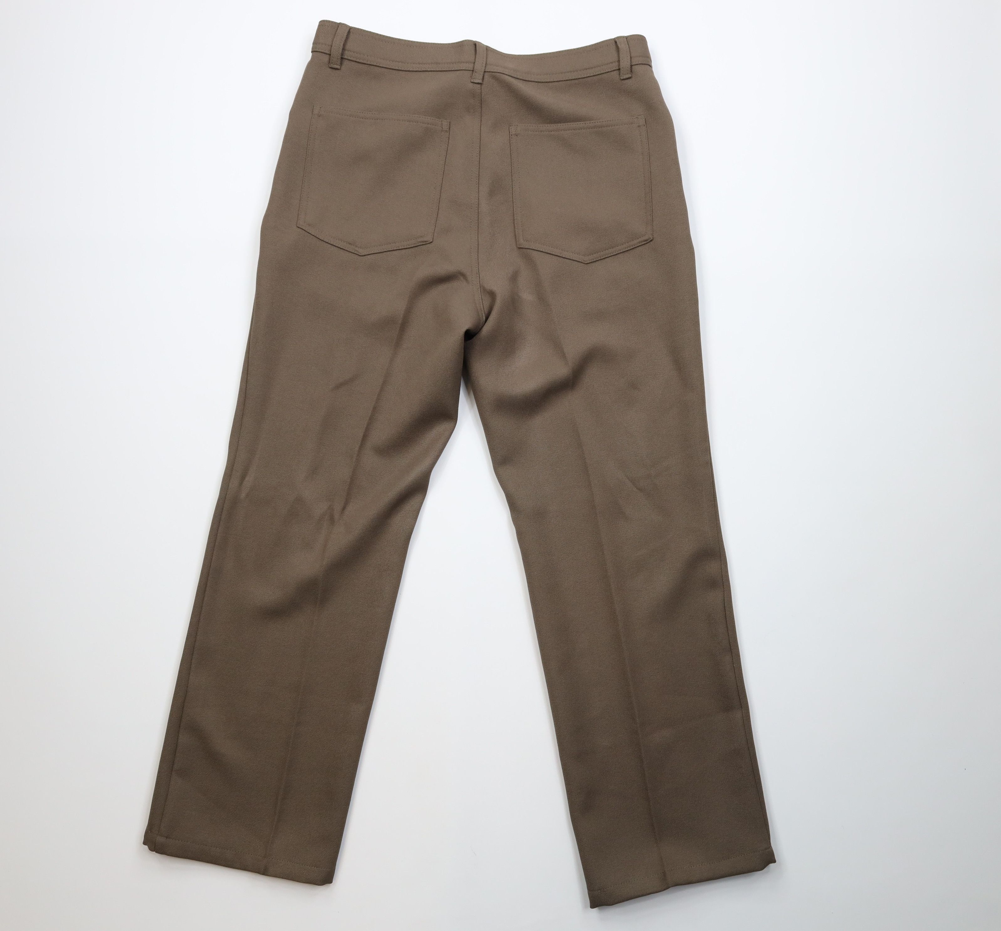 Vintage Vintage 90s Streetwear Flared Wide Leg Chino Pants Brown Size US 32 / EU 48 - 9 Thumbnail