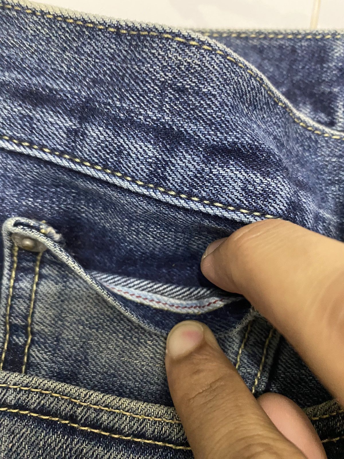 Undercover × Uniqlo VINTAGE UNIQLO SELVEDGE DISTRESSED DENIM SLIM SKINNY JEANS Size US 33 - 11 Thumbnail