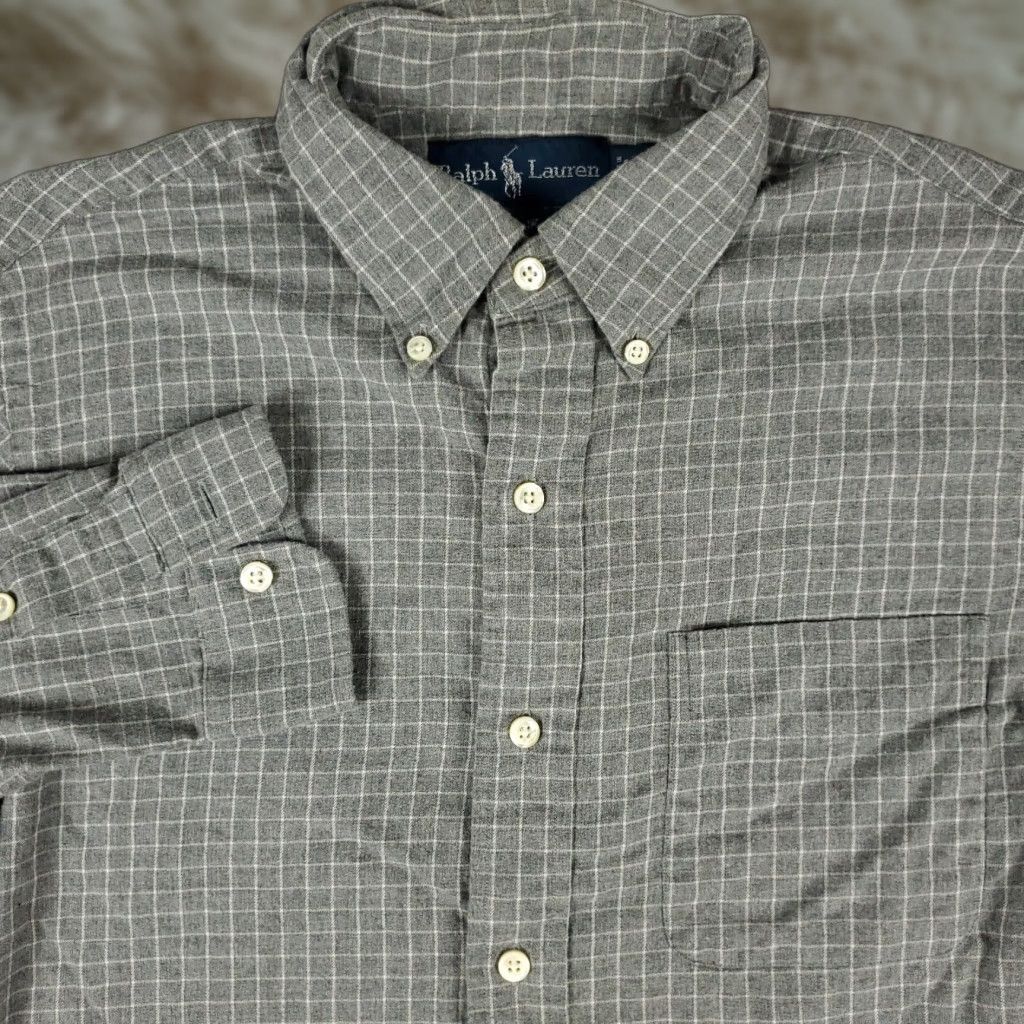 Ralph Lauren Ralph Lauren Shirt Mens Small Gray Check Pony Casual Button-Up Long Sleeve Adult Small Gray Polo Style Shirt Mens S Size US S / EU 44-46 / 1 - 1 Thumbnail