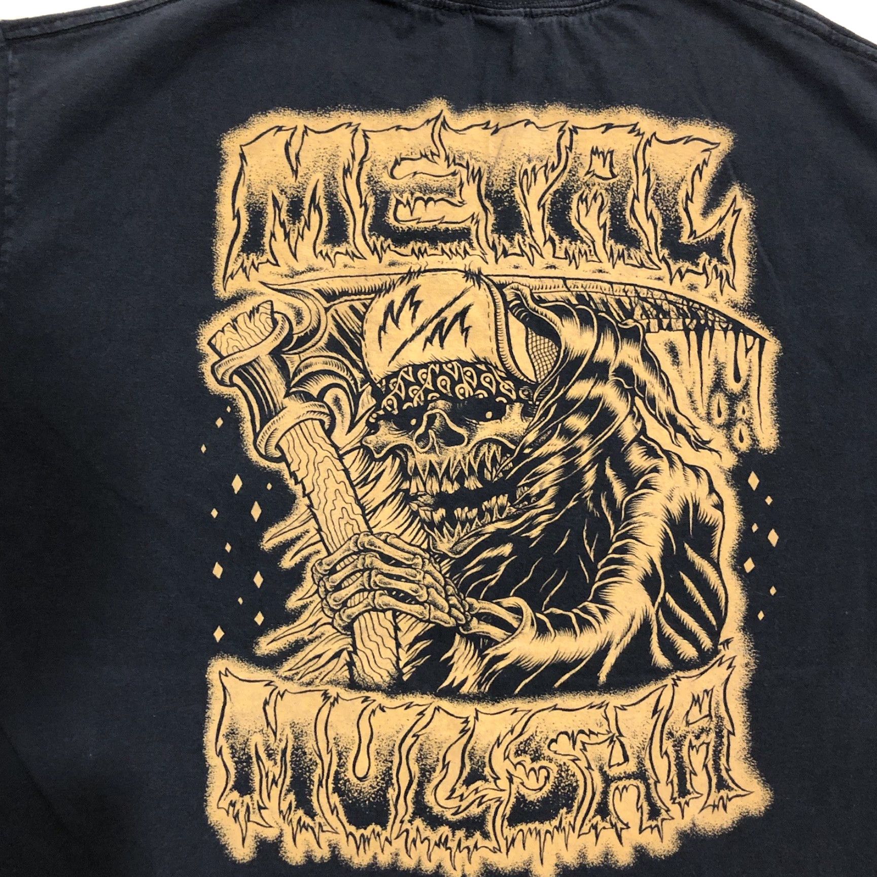 Metal Mulisha VINTAGE Metal Mulisha T-Shirt Creeper Graphic Print Black XL Mens Size XL Crew Neck Short Sleeve Skull Grim Reaper Logo US Vintage Y2K Size US XL / EU 56 / 4 - 4 Thumbnail