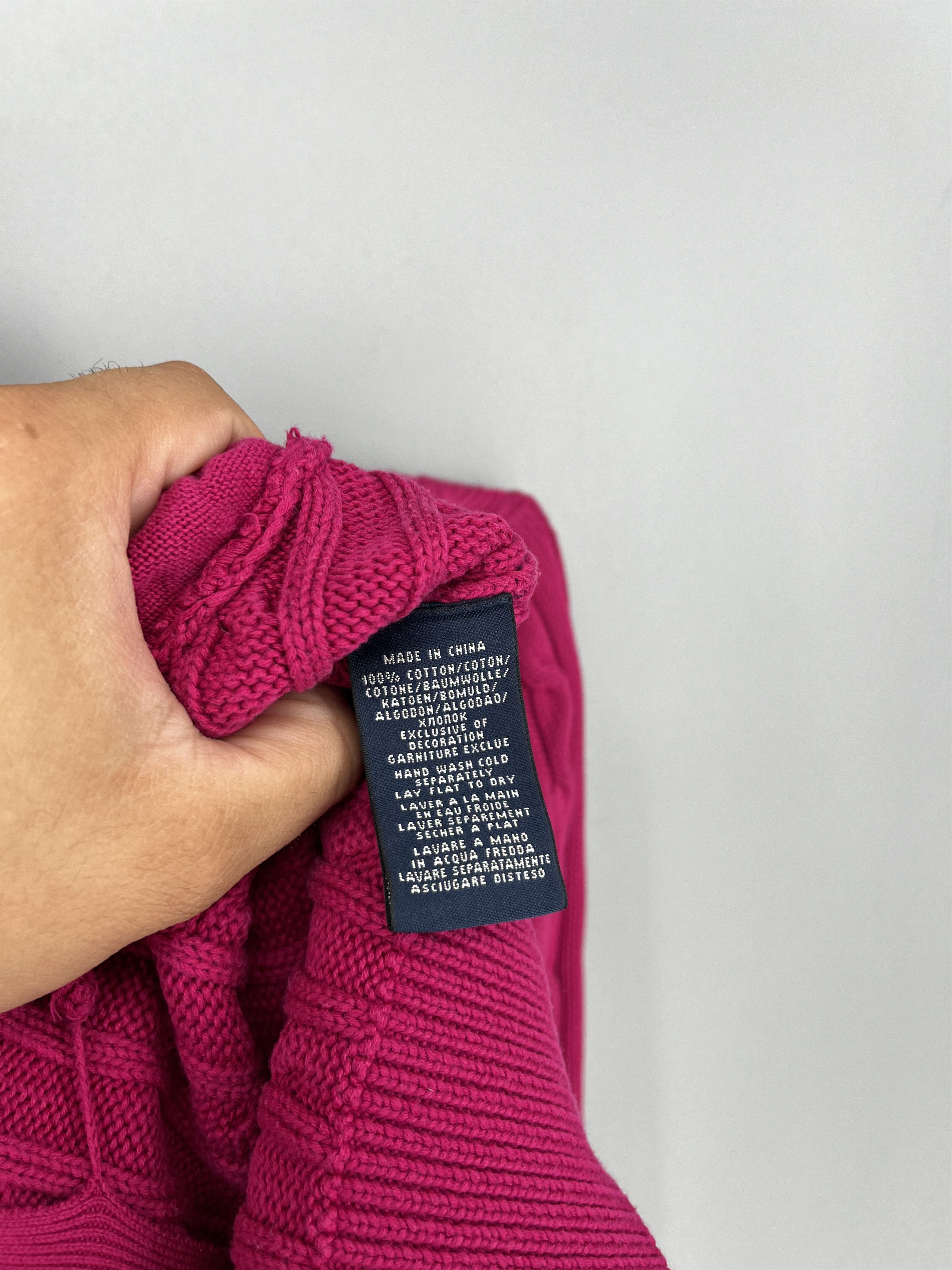 Polo Ralph Lauren Vintage Polo By Ralph Lauren Cable Knit Zip Sweater Size S / US 4 / IT 40 - 11 Thumbnail