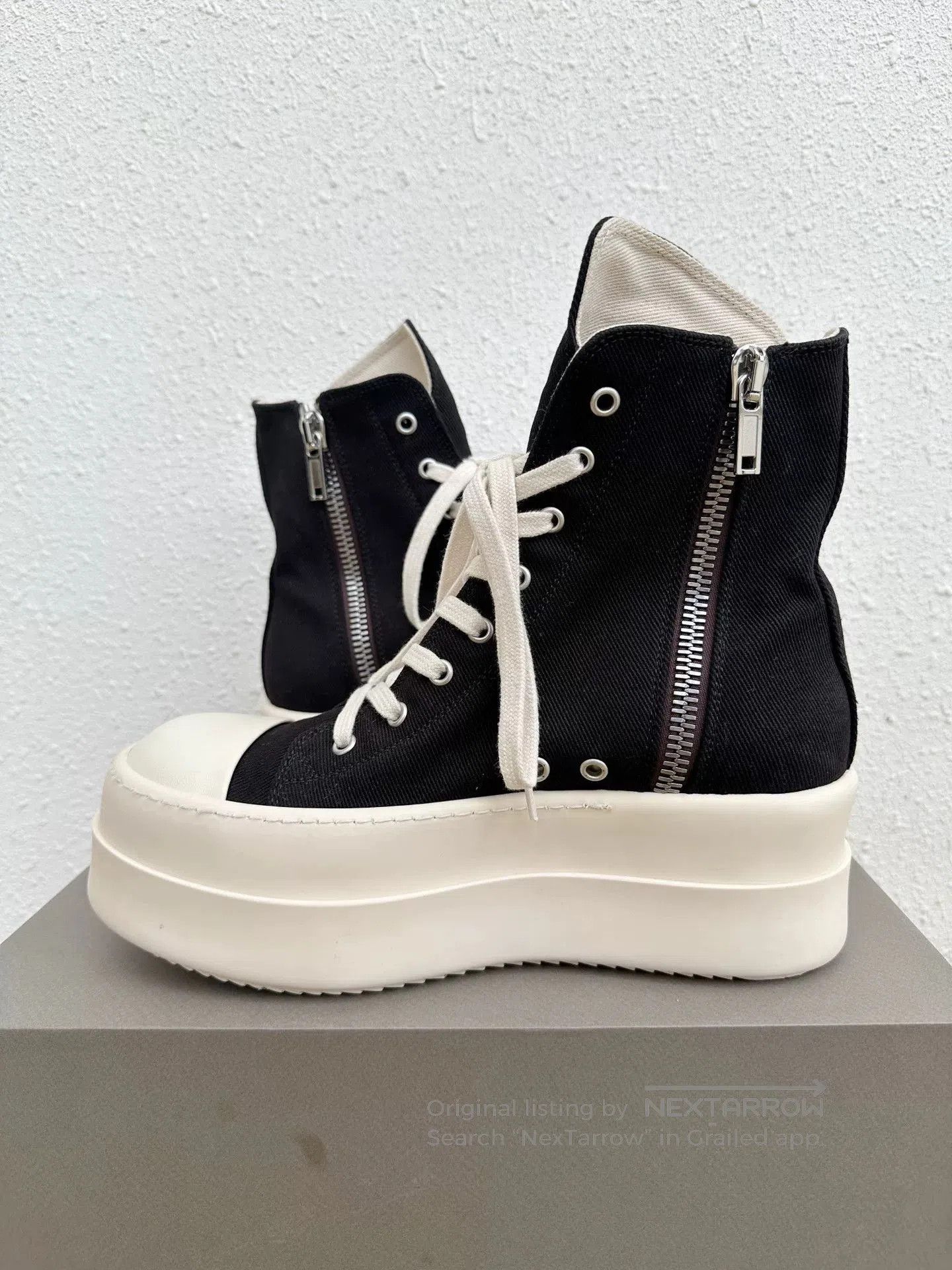 Rick Owens Drkshdw Rick Owens DRKSHDW Canvas Thick Sole Sneakers. Size US 7 / EU 40 - 5 Thumbnail