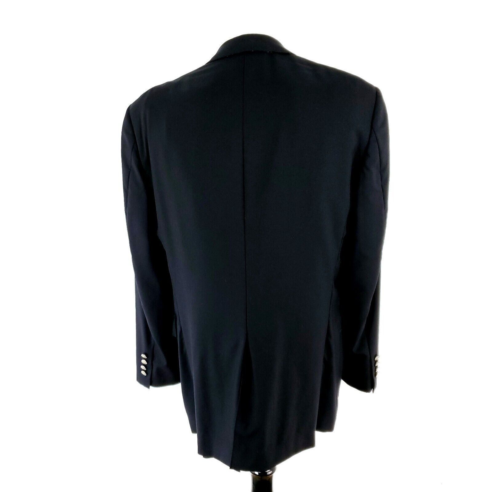 Hart Schaffner Marx Hart Schaffner Marx 1887 Wool 2 Silver Button Blazer 40R Bla Size 40R - 6 Thumbnail