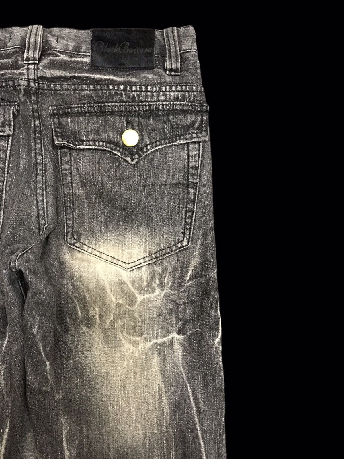 Seditionaries 💥FLARE💥Black Baccara Sick Fade Flare Distressed Denim F390 Size US 31 - 13 Thumbnail