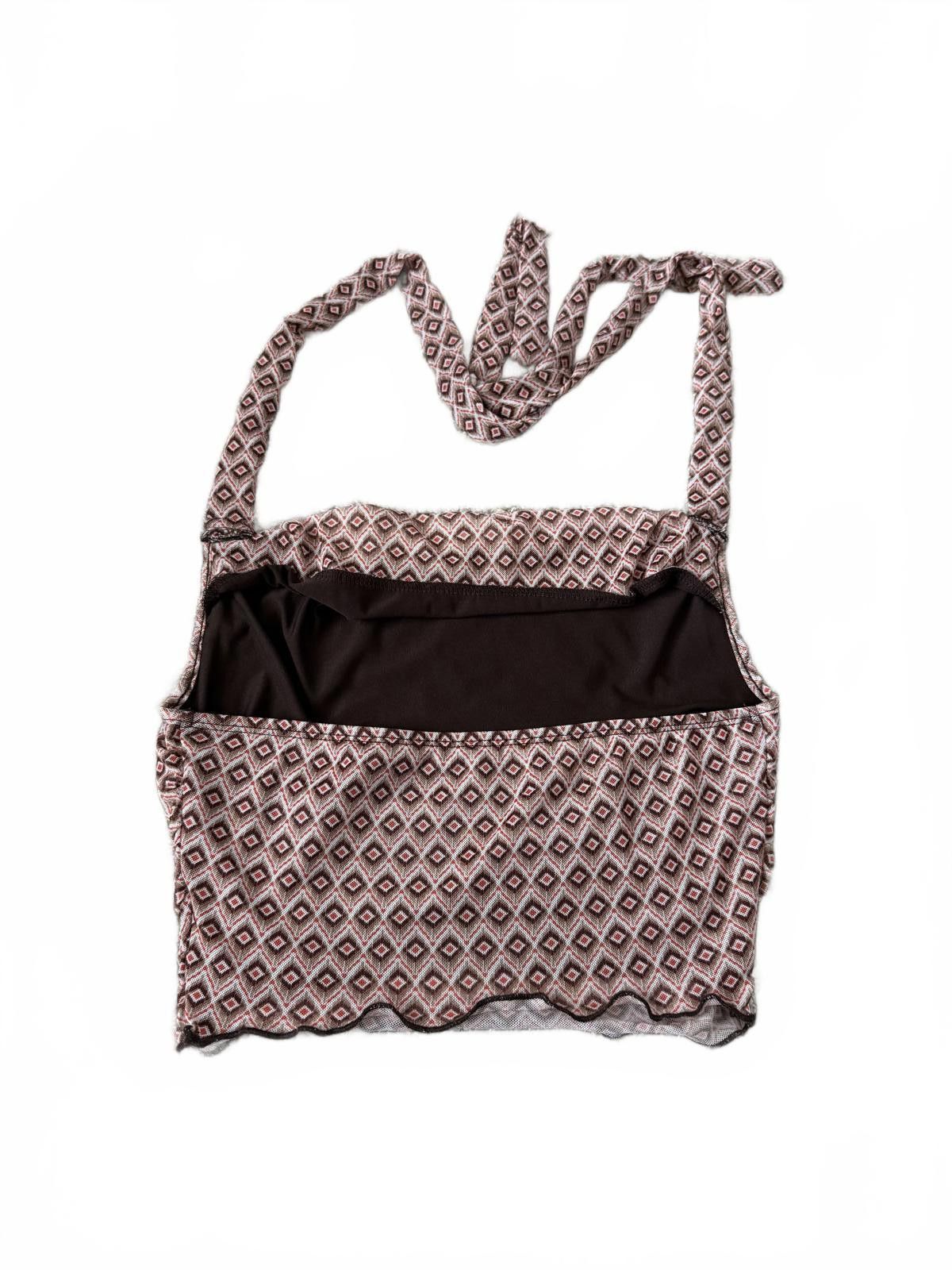 Designer Stylish Diamond Pattern Halter Top - Perfect for Summer Size XS / US 0-2 / IT 36-38 - 2 Thumbnail
