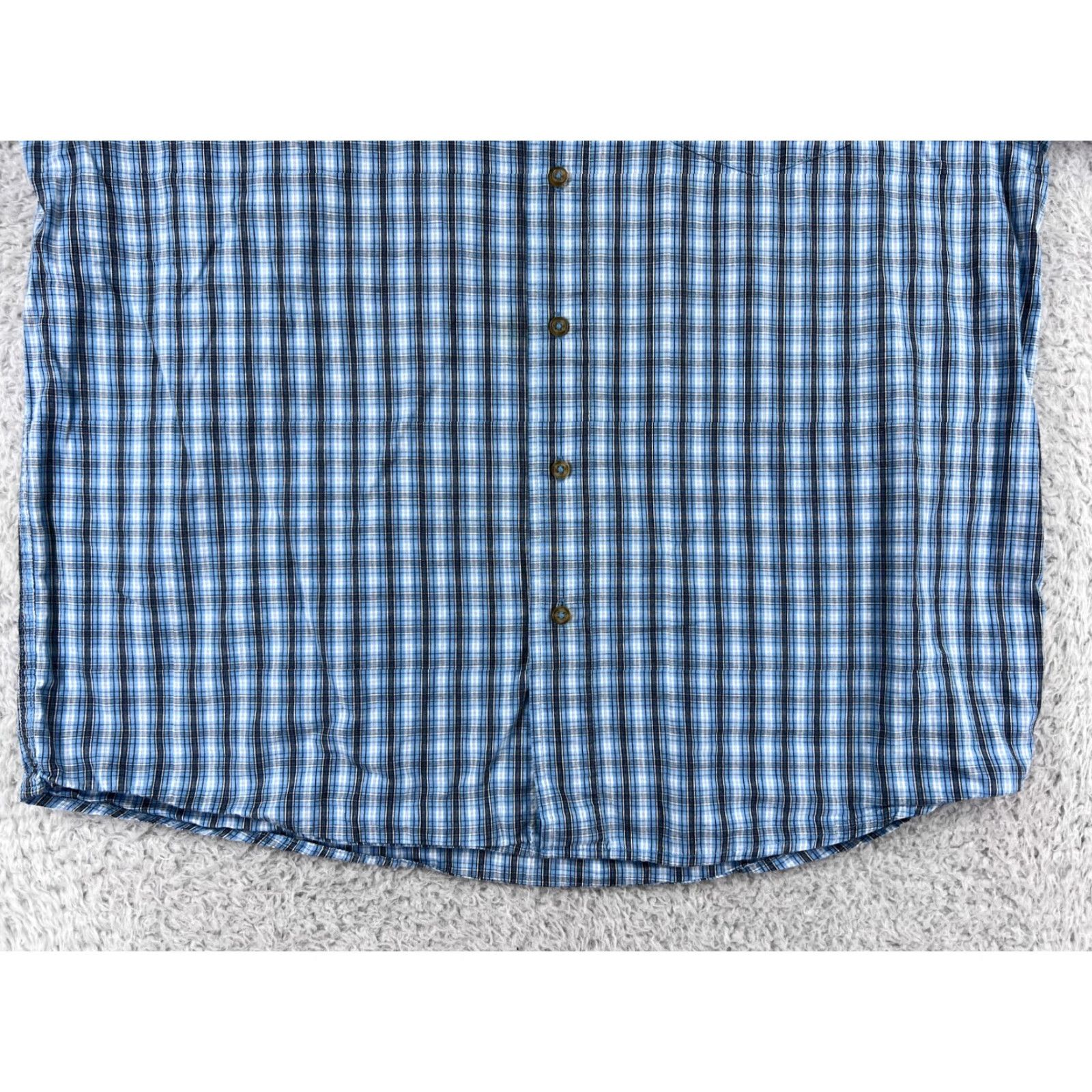 Wrangler Wrangler Shirt Mens Large Blue Plaid 100% Cotton Western Button-Up Pocket Size US L / EU 52-54 / 3 - 5 Thumbnail