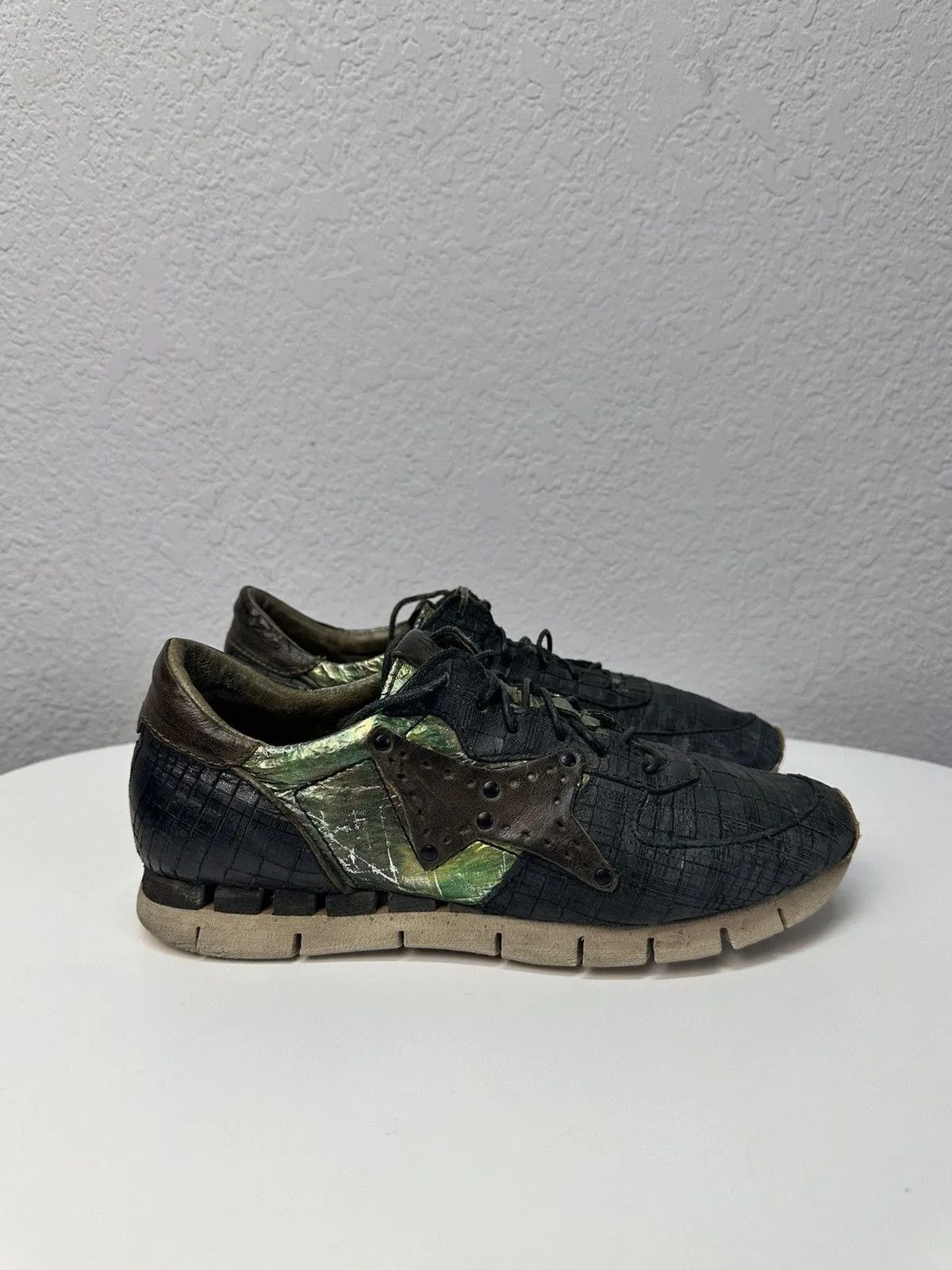 A.S.98 Vintage Leather Shoes AS 98 Western Avantgarde Italy Guidi Size US 8 / IT 38 - 1 Thumbnail
