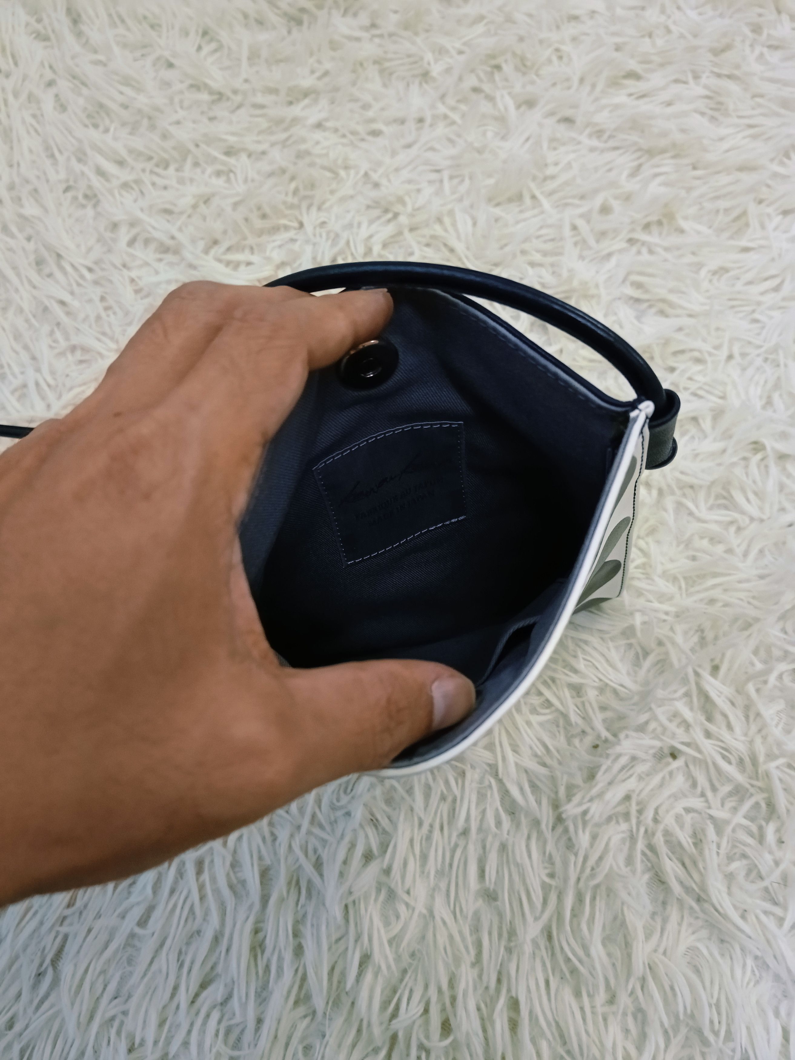Yohji Yamamoto KAWA KAWA UNDER YOHJI YAMAMOTO LEATHER CROSSBODY Size ONE SIZE - 6 Thumbnail