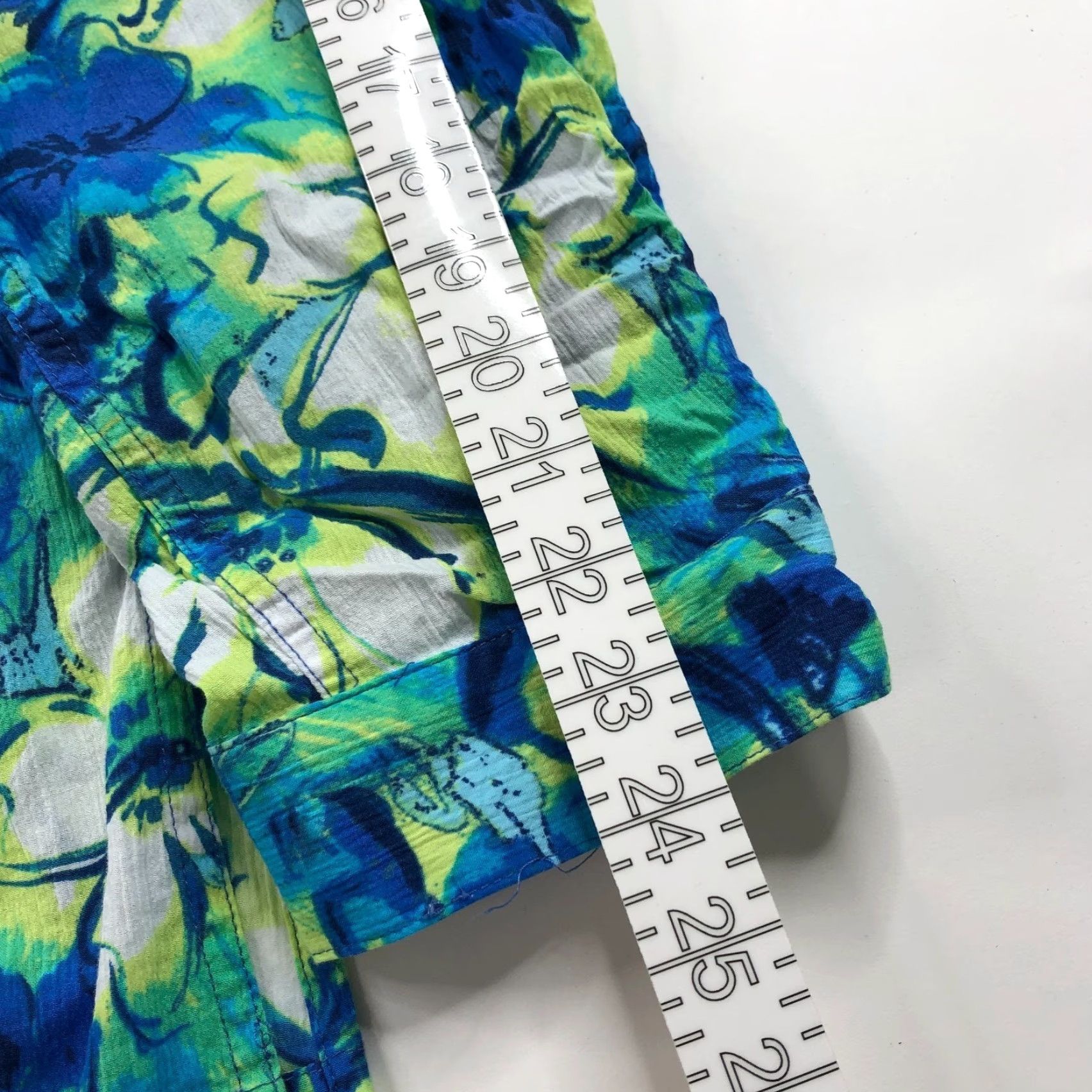 Vintage Appleseed's Plus Button Long Sleeve Roll Tab All Over Print Shirt Blue MINT Size XXL / US 16-18 / IT 52-54 - 6 Thumbnail